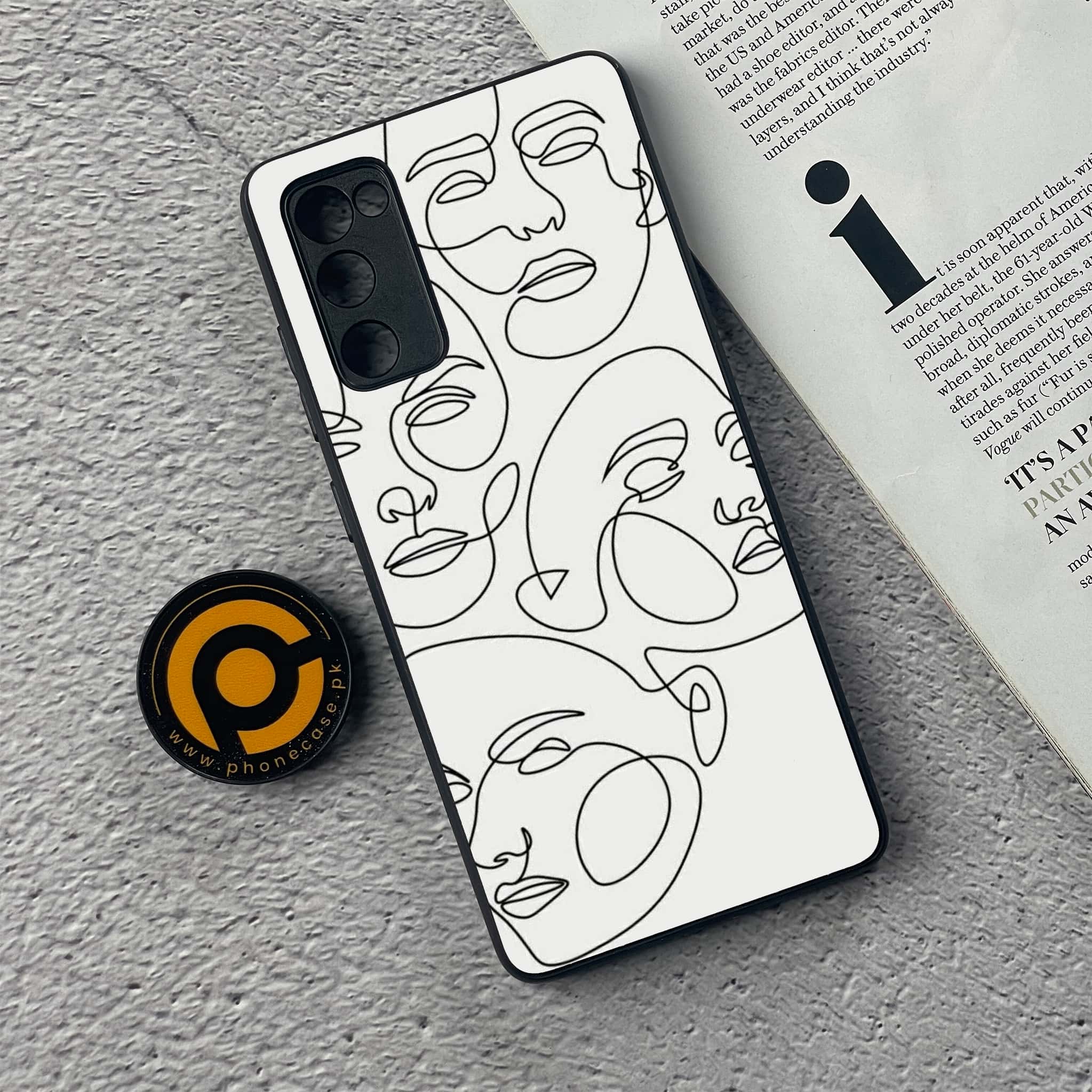 Samsung Galaxy S20 FE Girl Line Art Series Premium Printed Glass soft Bumper shock Proof Case
