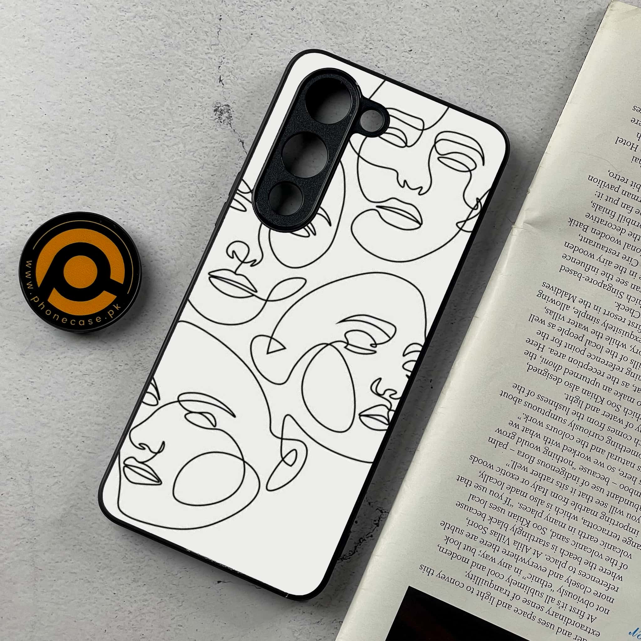 Vivo Y04 - Girls Line Art Series - Premium Metal Printed Soft Bumper Shockproof Case