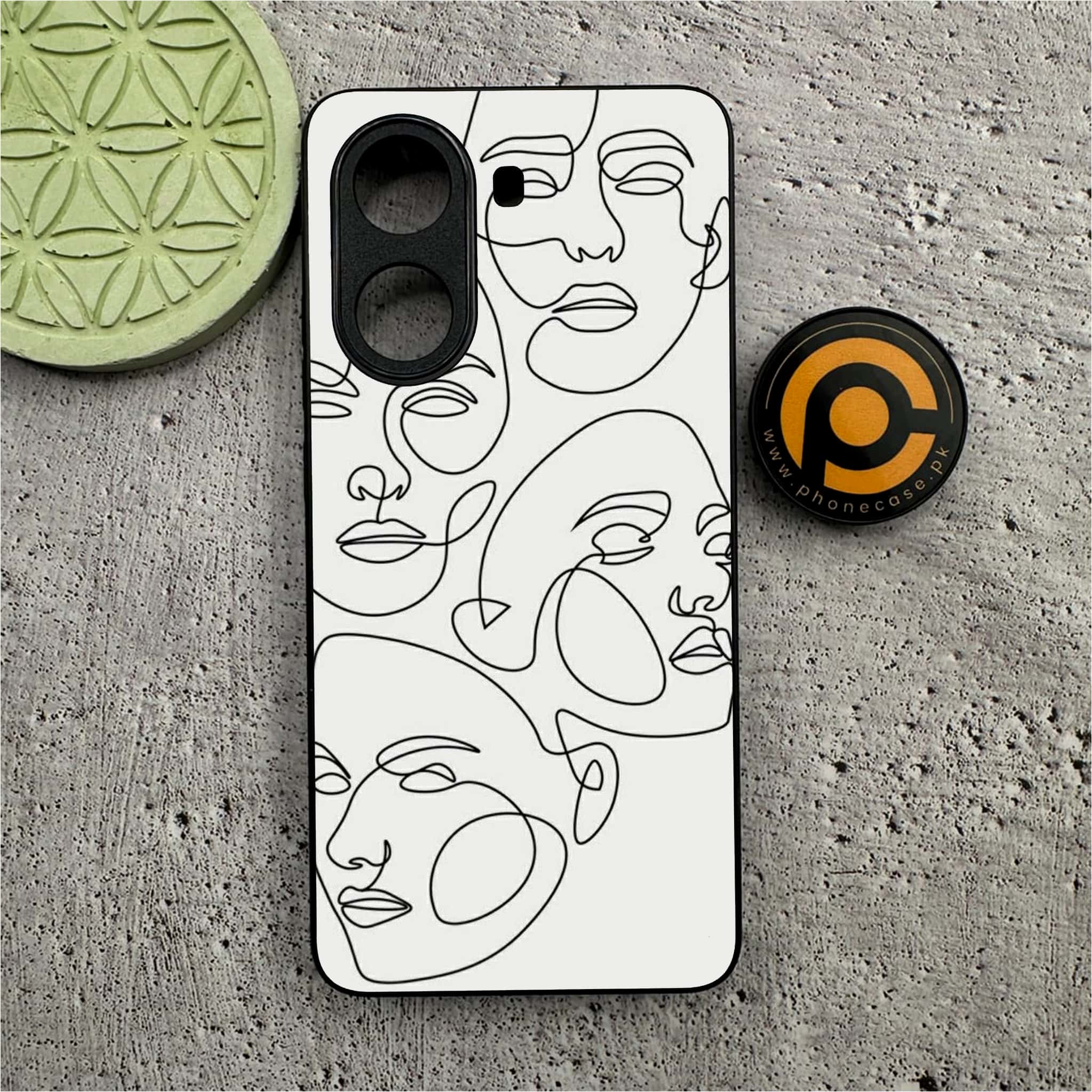 Xiaomi Redmi Turbo 4 - Girls Line Art Series - Premium Metal Printed soft Bumper shock Proof Case