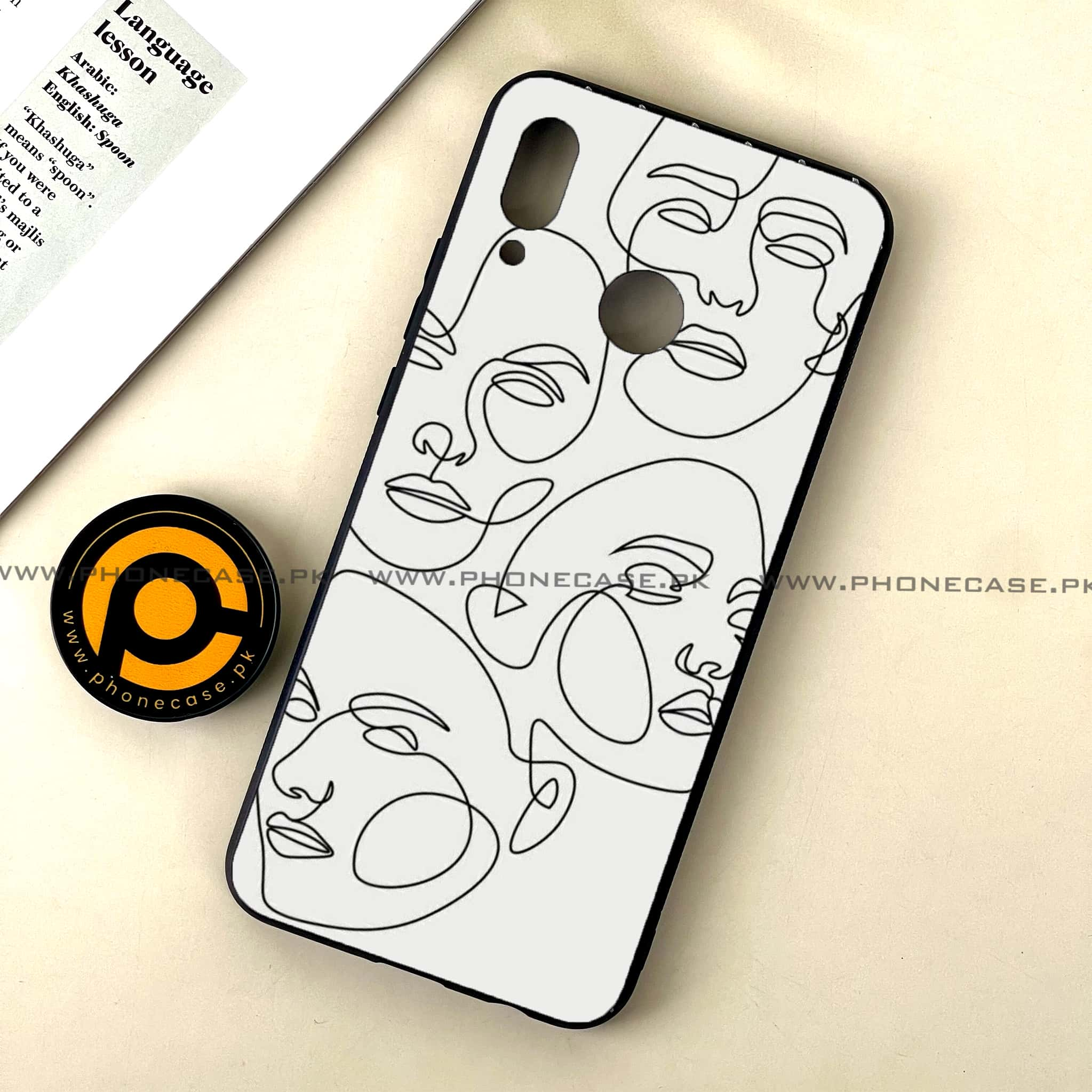 Huawei Nova 3 - Girls Line Art Series - Premium Printed Glass soft Bumper shock Proof Case