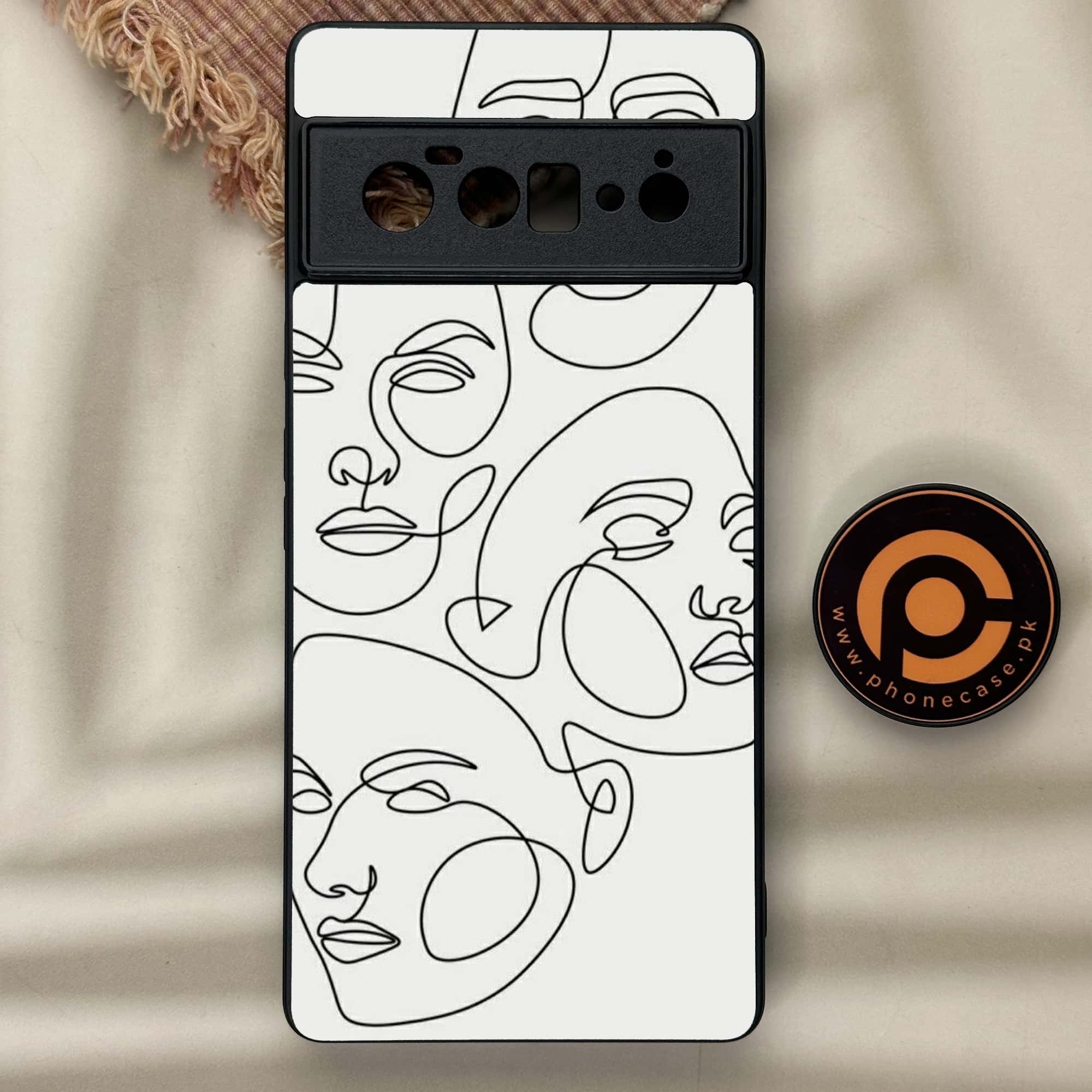 Google Pixel 6 Pro - Girls Line Art Series - Premium Metal Printed soft Bumper Shock Proof Case