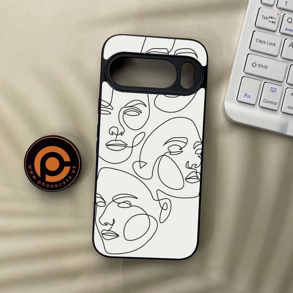 Google Pixel 10  - Girls Line Art Series - Premium Metal Printed soft Bumper Shockof Case
