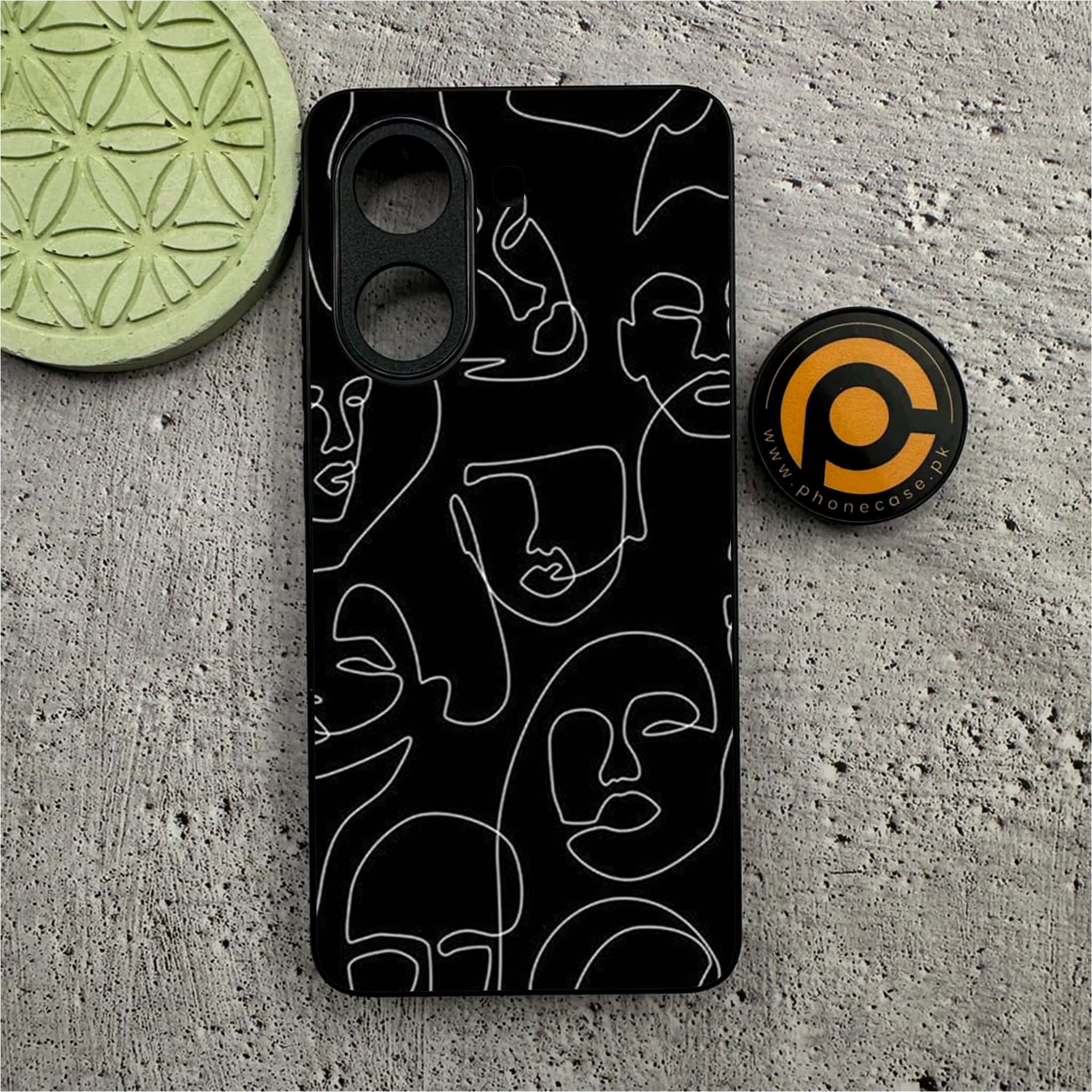 Xiaomi Redmi Turbo 4 - Girls Line Art Series - Premium Metal Printed soft Bumper shock Proof Case