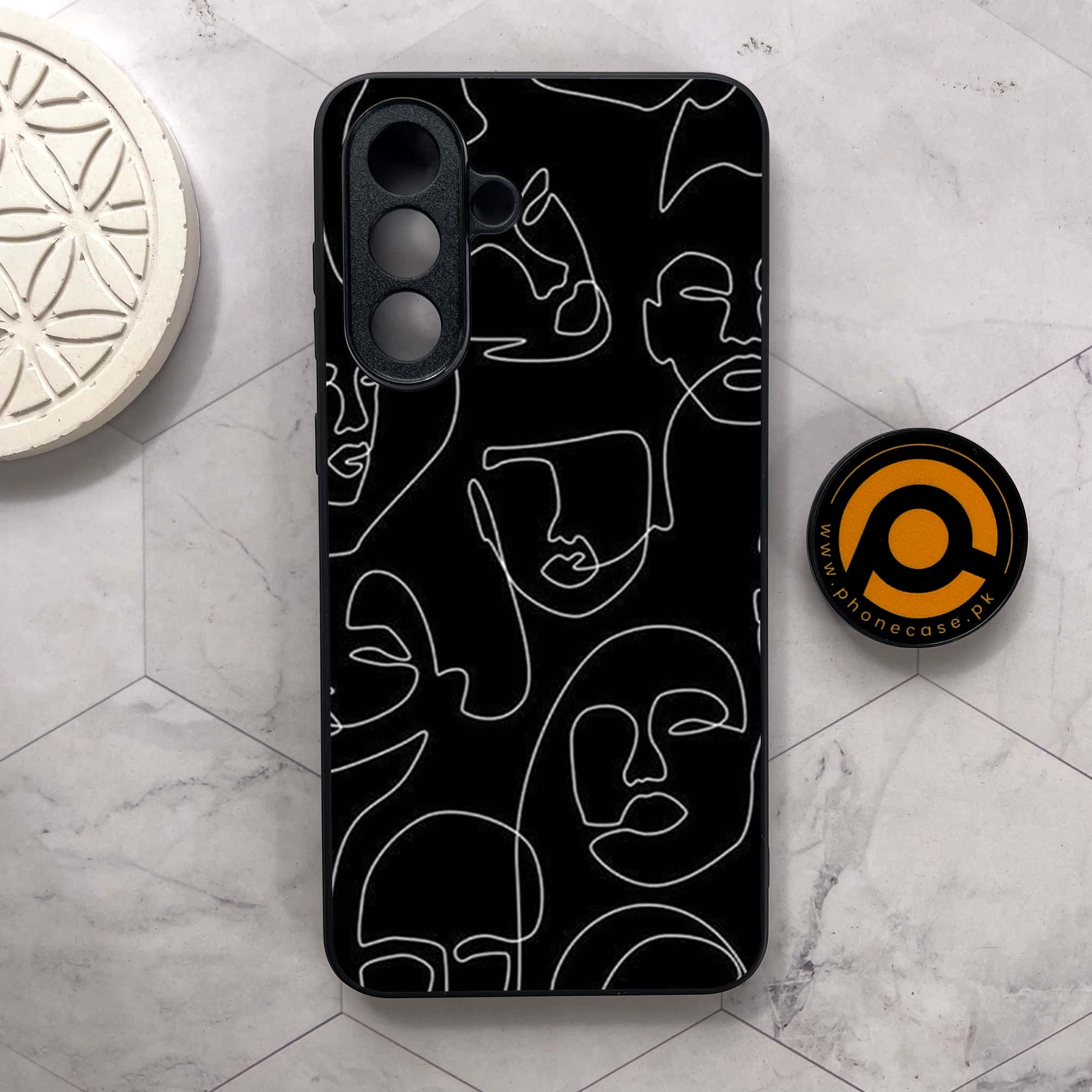 Samsung Galaxy A26 5G - Girls Line Art Series - Premium Metal Printed soft Bumper shock Proof Case