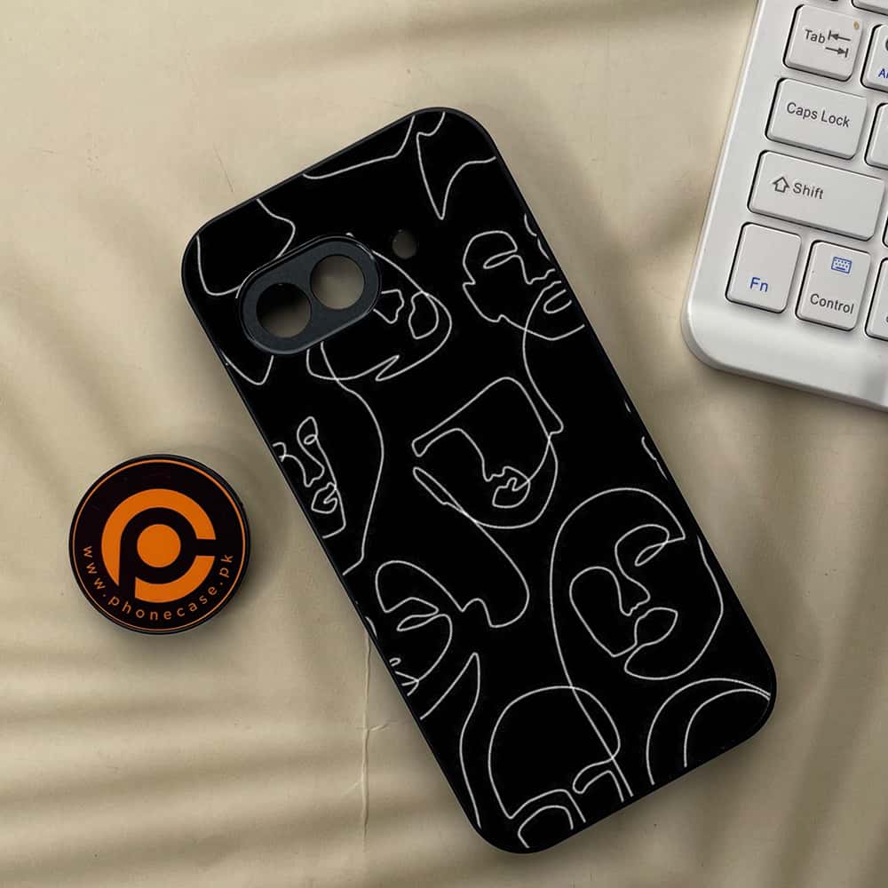 Google Pixel 9a - Girls Line Art Series - Premium Metal Printed soft Bumper Shock Proof Case