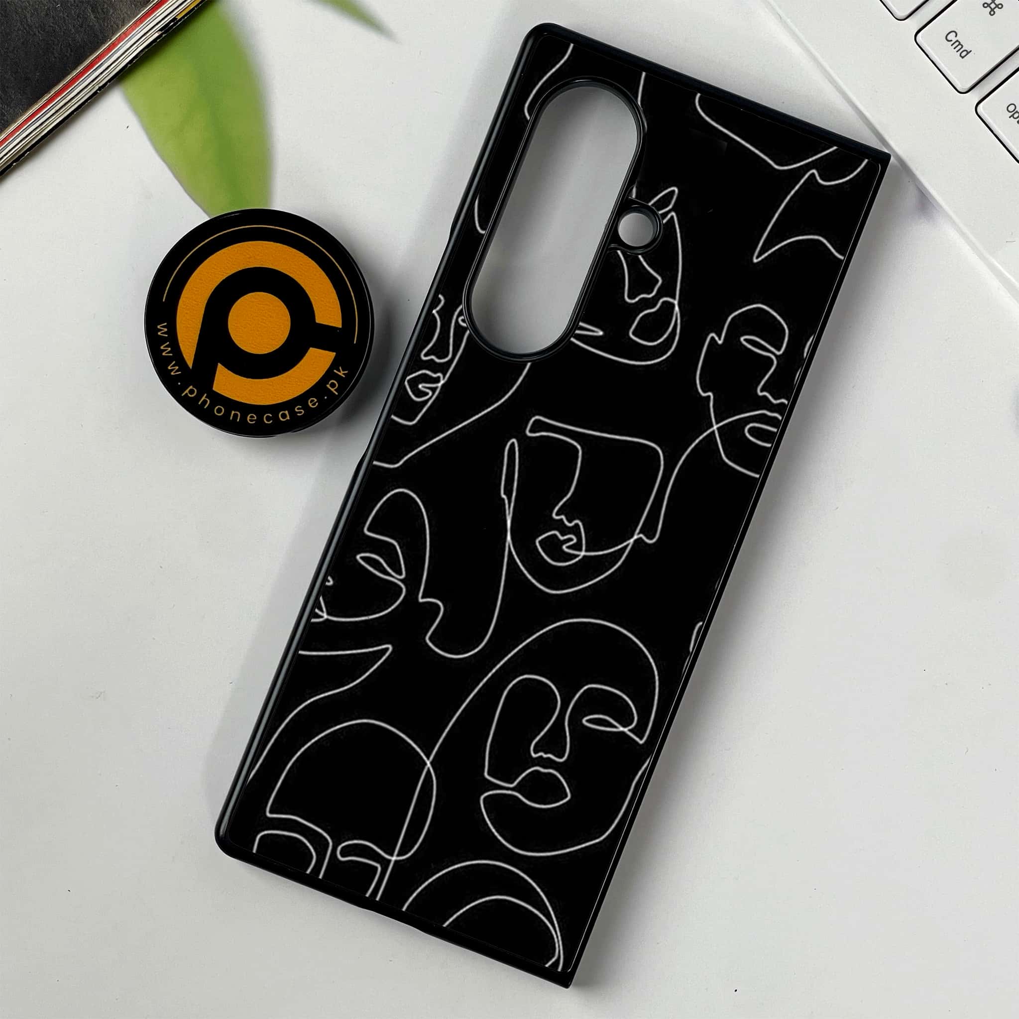 Samsung Galaxy Z Fold 7 - Girls Line Art Series - Premium Metal Printed soft Bumper shock Proof Case