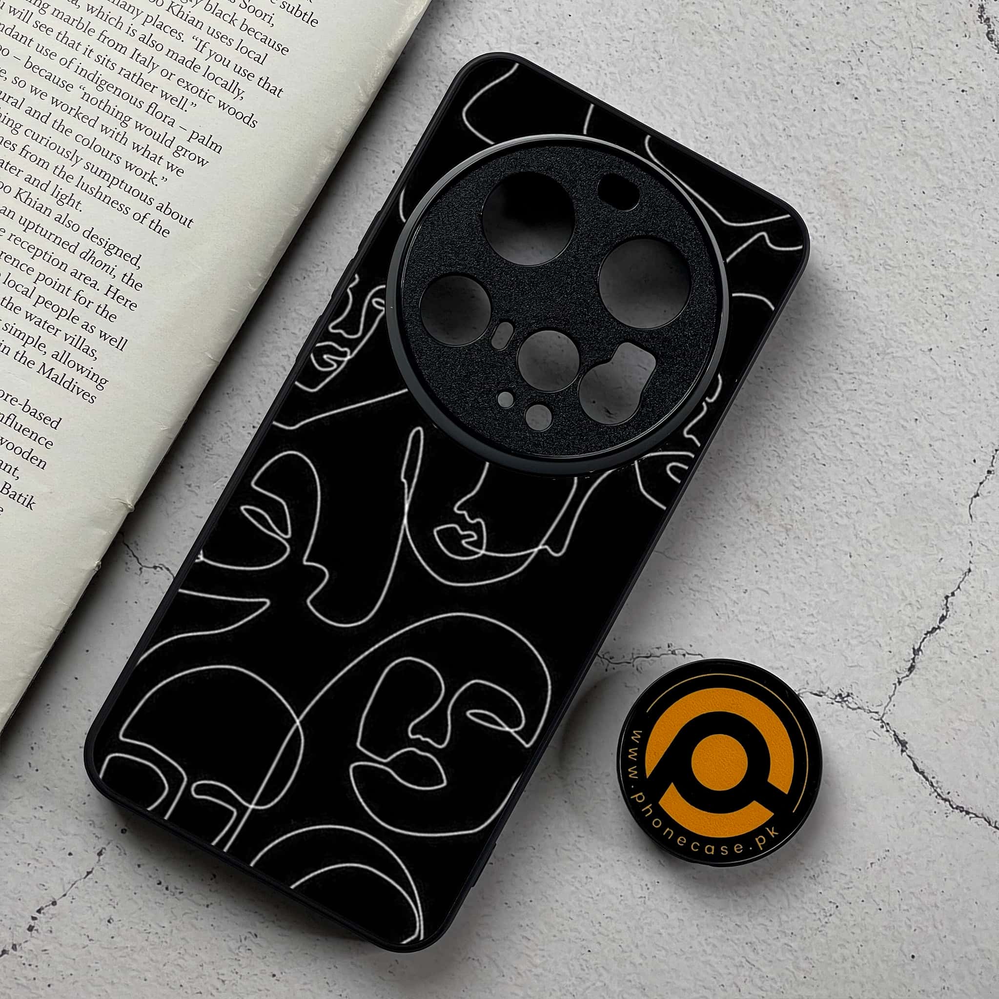 Xiaomi 15 Ultra - Girls Line Art Series - Premium Metal Printed Soft Bumper Shockproof Case