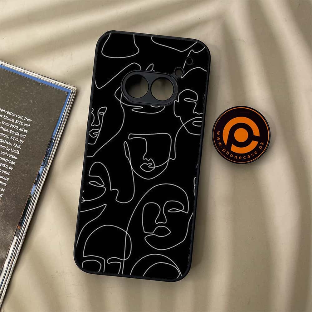 Nothing Phone (2a) - Girls Line Art Series - Premium Metal Printed soft Bumper Shock Proof Case