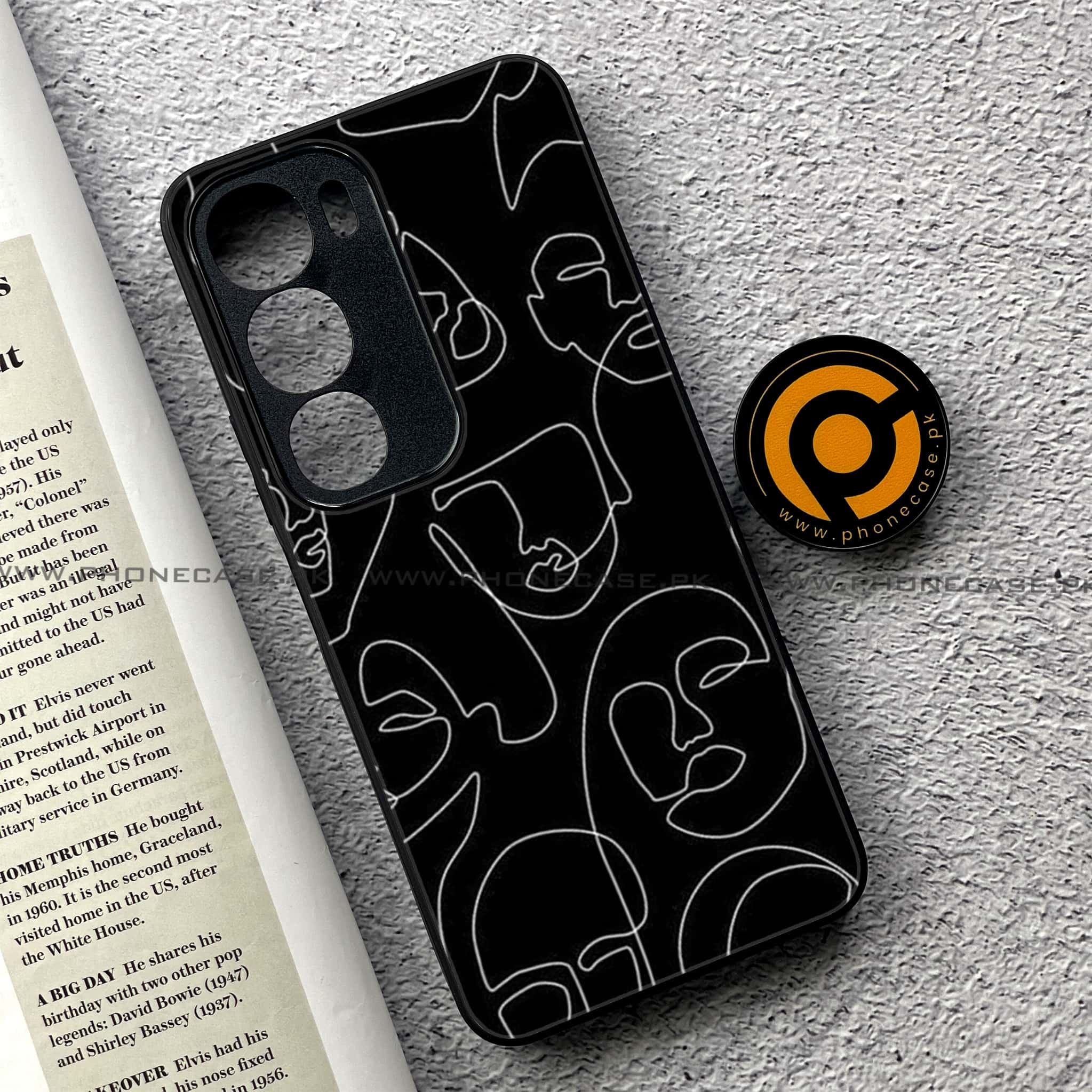 Vivo Y19s Pro - Girls Line Art Series - Premium Metal Printed soft Bumper shock Proof Case