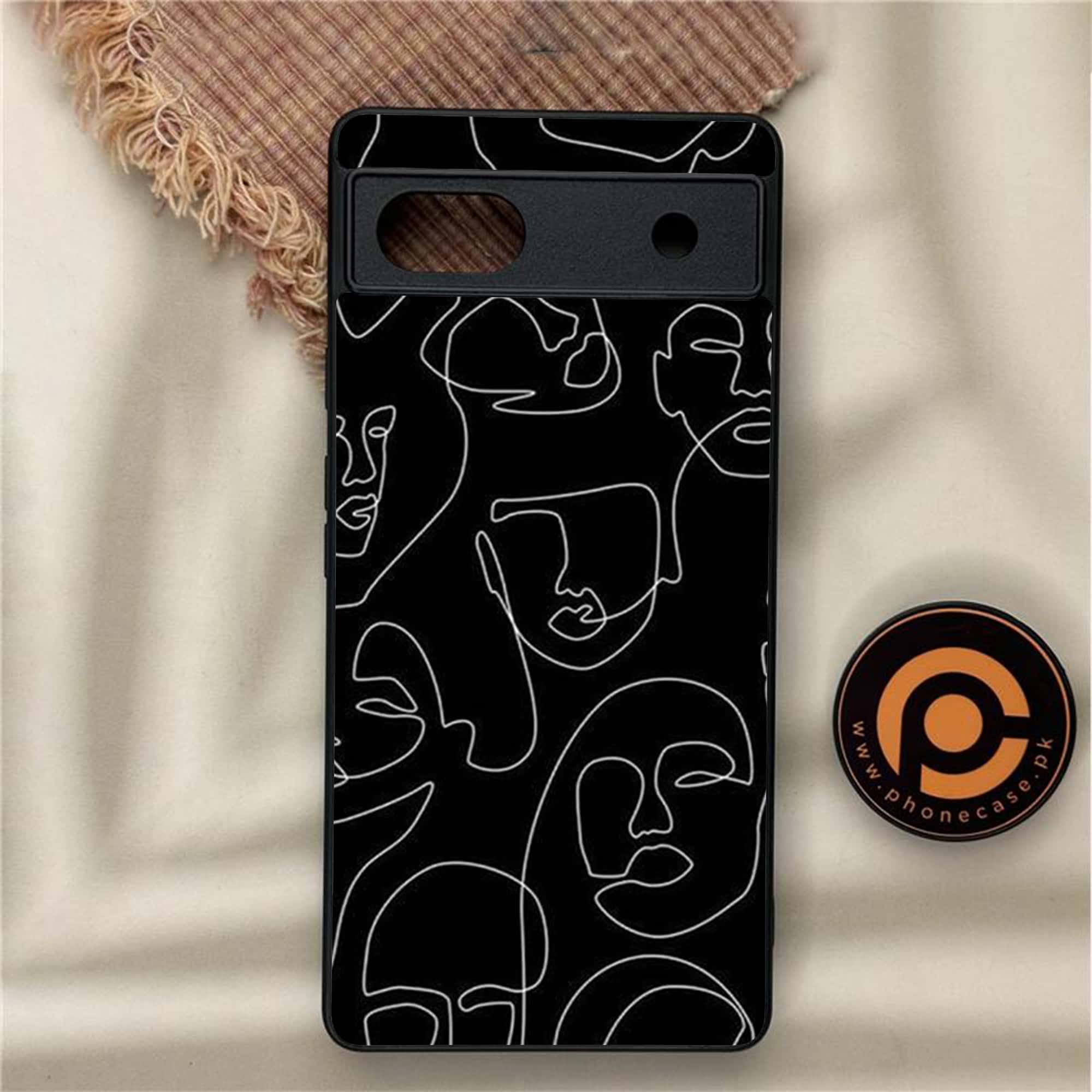 Google Pixel 6A - Girls Line Art Series - Premium Metal Printed soft Bumper Shock Proof Case