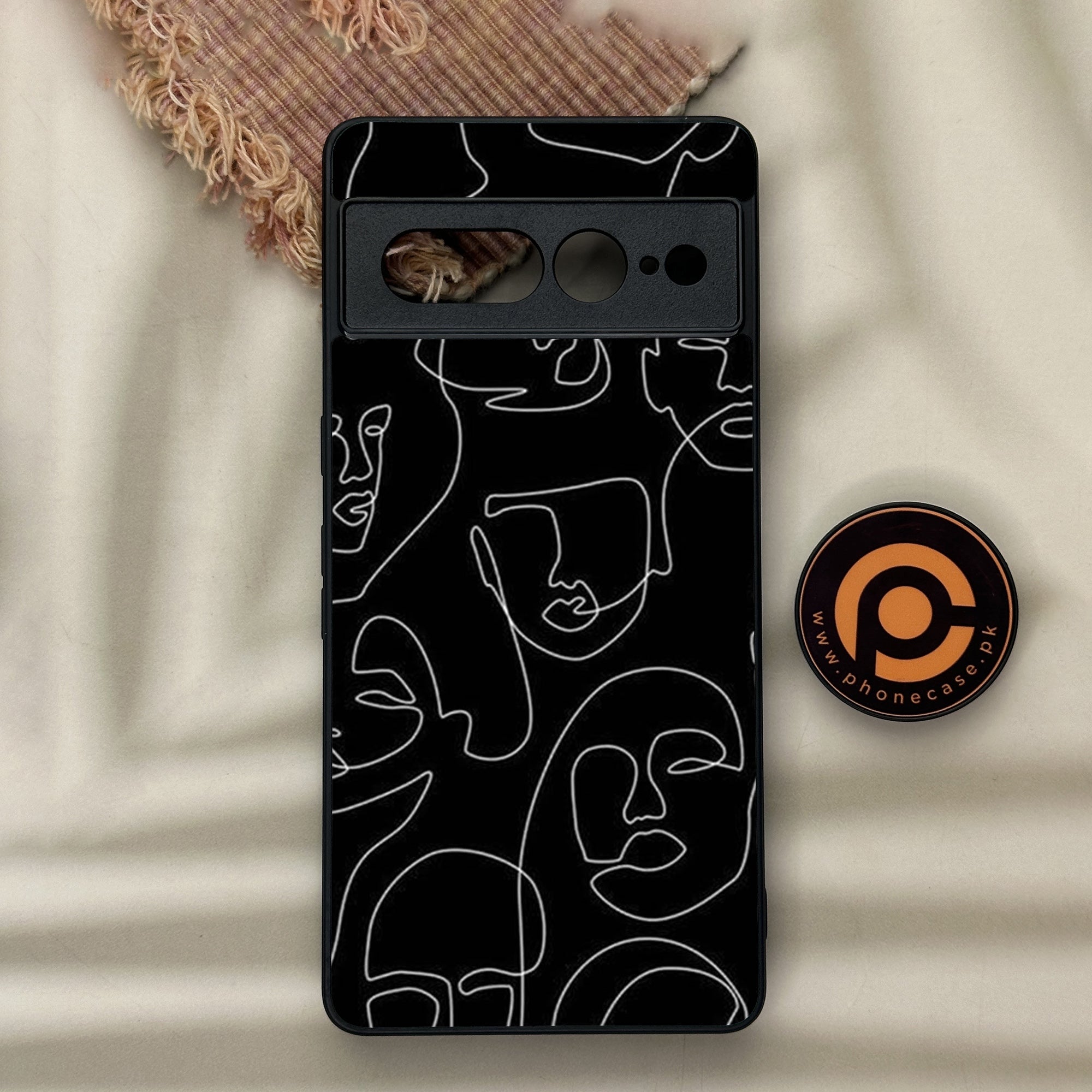Google Pixel 7 Pro - Girls Line Art Series - Premium Metal Printed soft Bumper Shock Proof Case