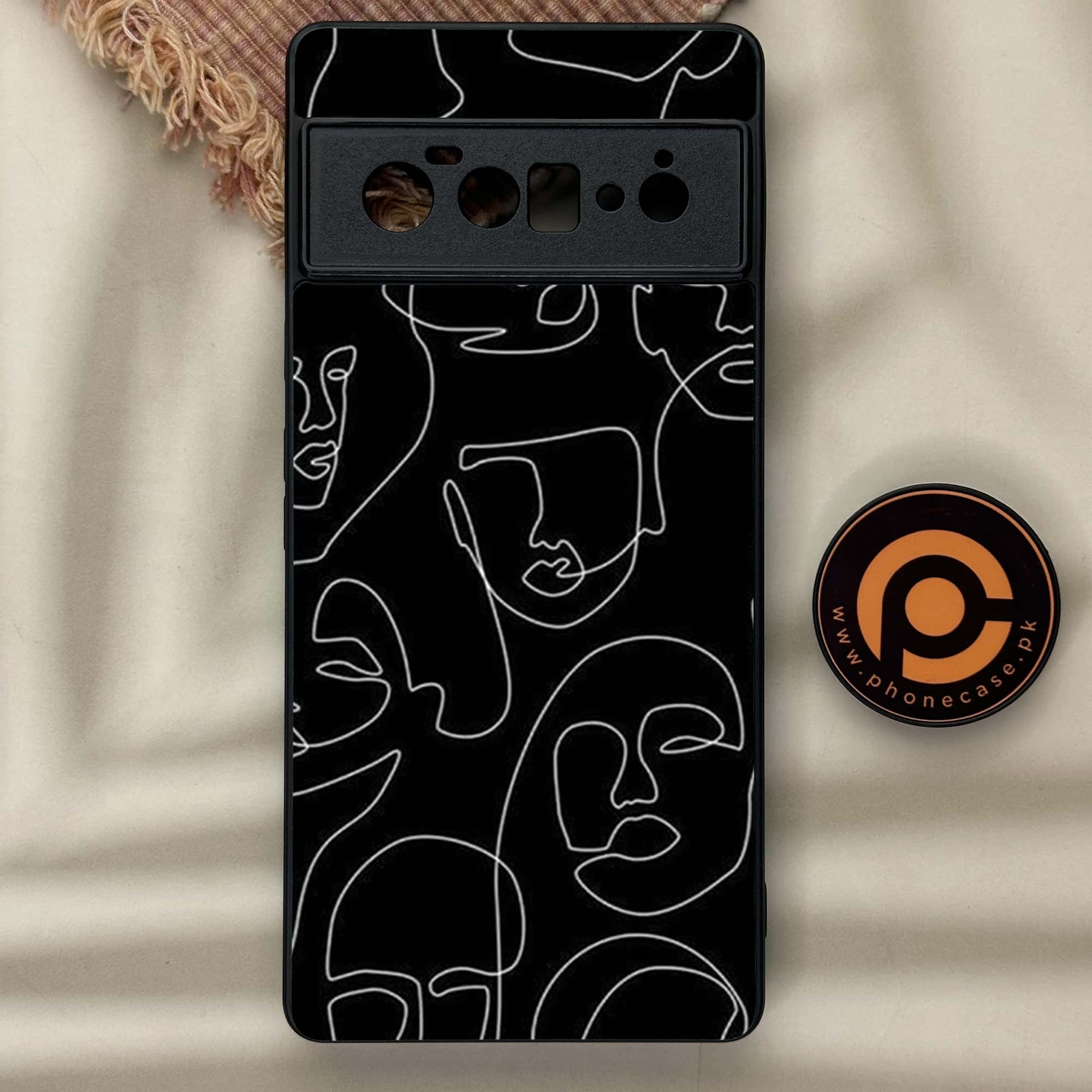 Google Pixel 6 Pro - Girls Line Art Series - Premium Metal Printed soft Bumper Shock Proof Case