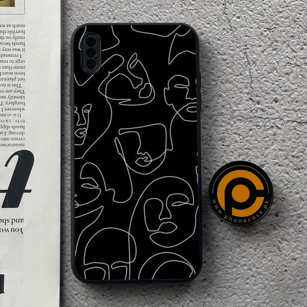 iPhone XS Max - Girls Line Design 4- Premium Metal Printed soft Bumper shock Proof Case  CS-35130