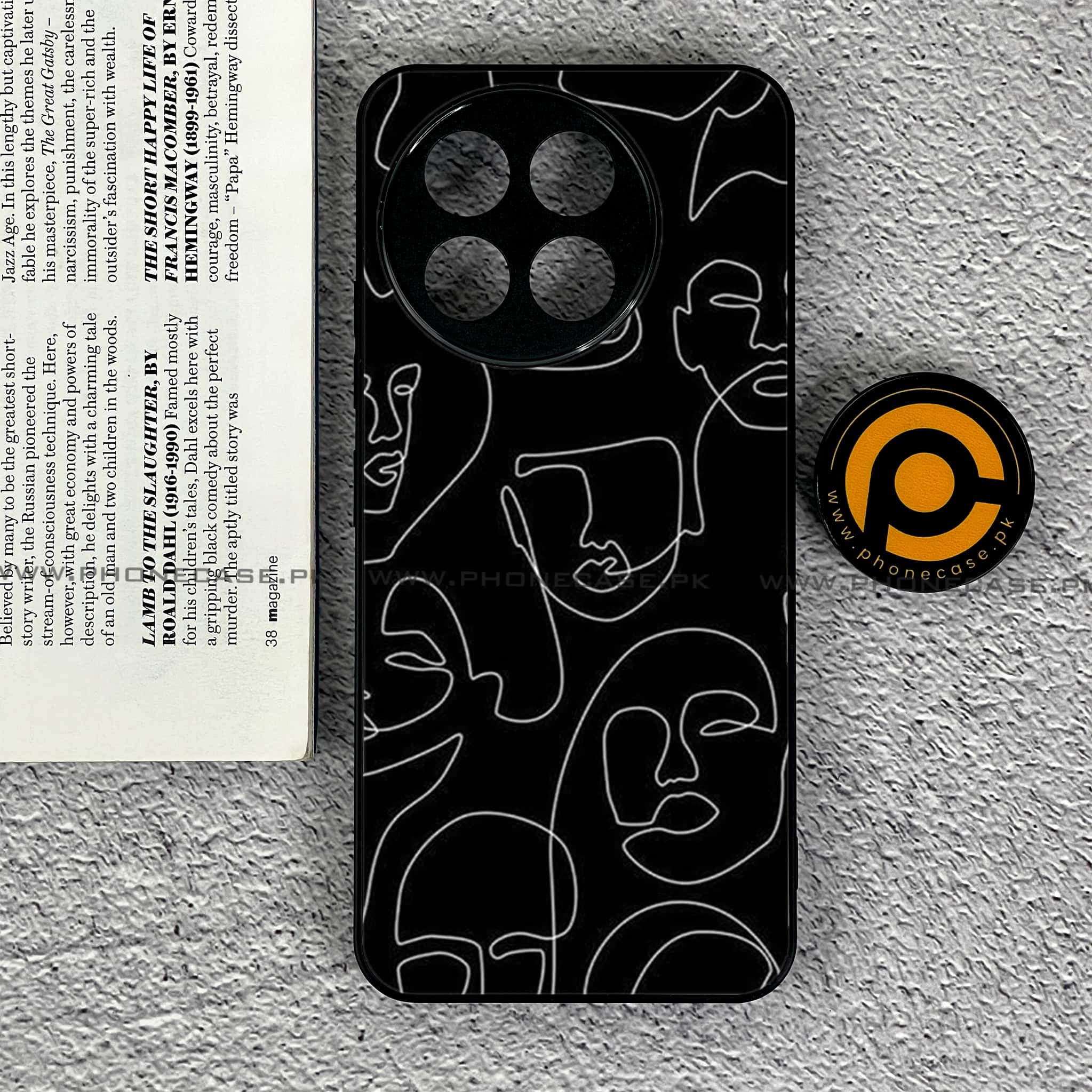 OnePlus Ace 5 - Girls Line Art Series - Premium Metal Printed soft Bumper shock Proof Case