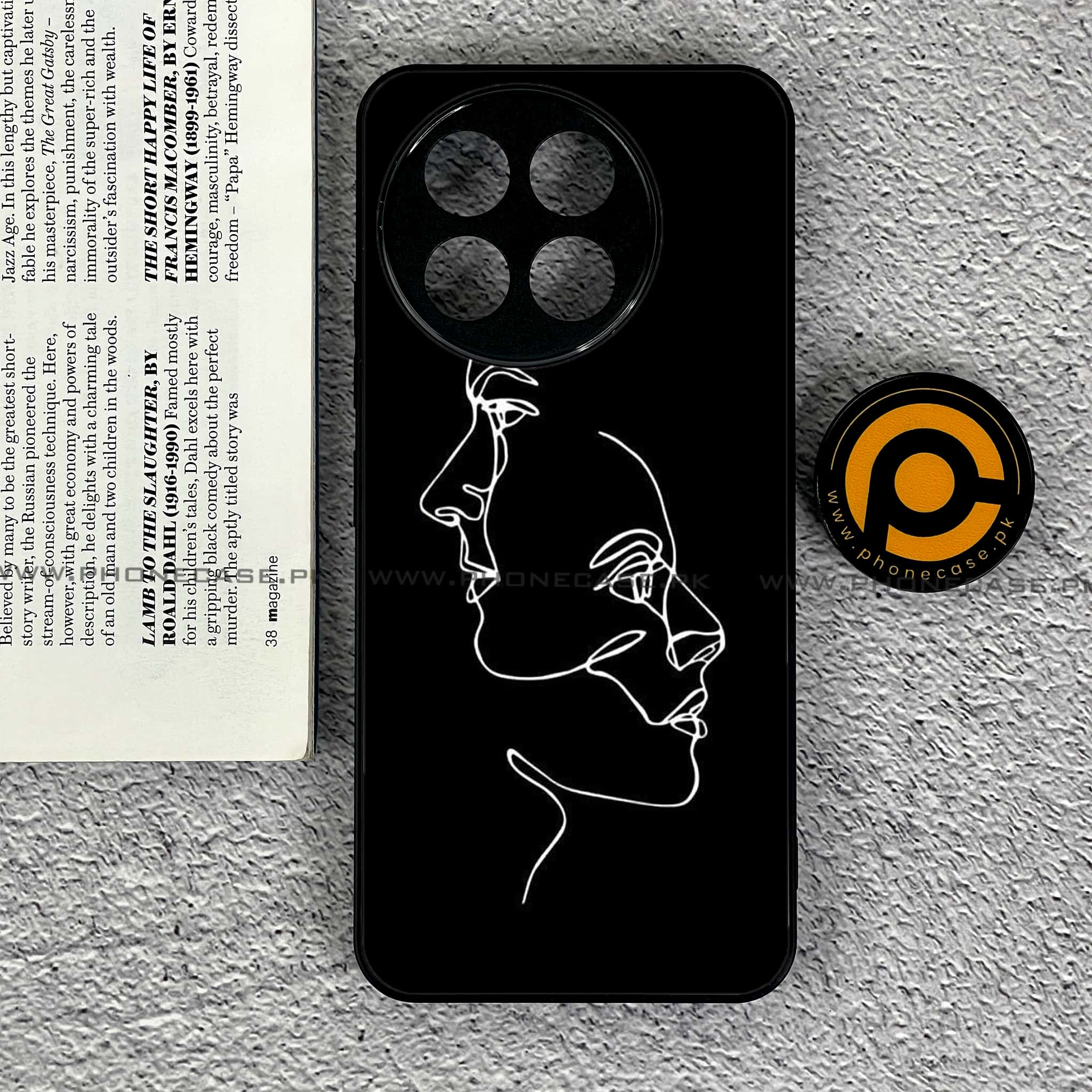 OnePlus Ace 5 - Girls Line Art Series - Premium Metal Printed soft Bumper shock Proof Case