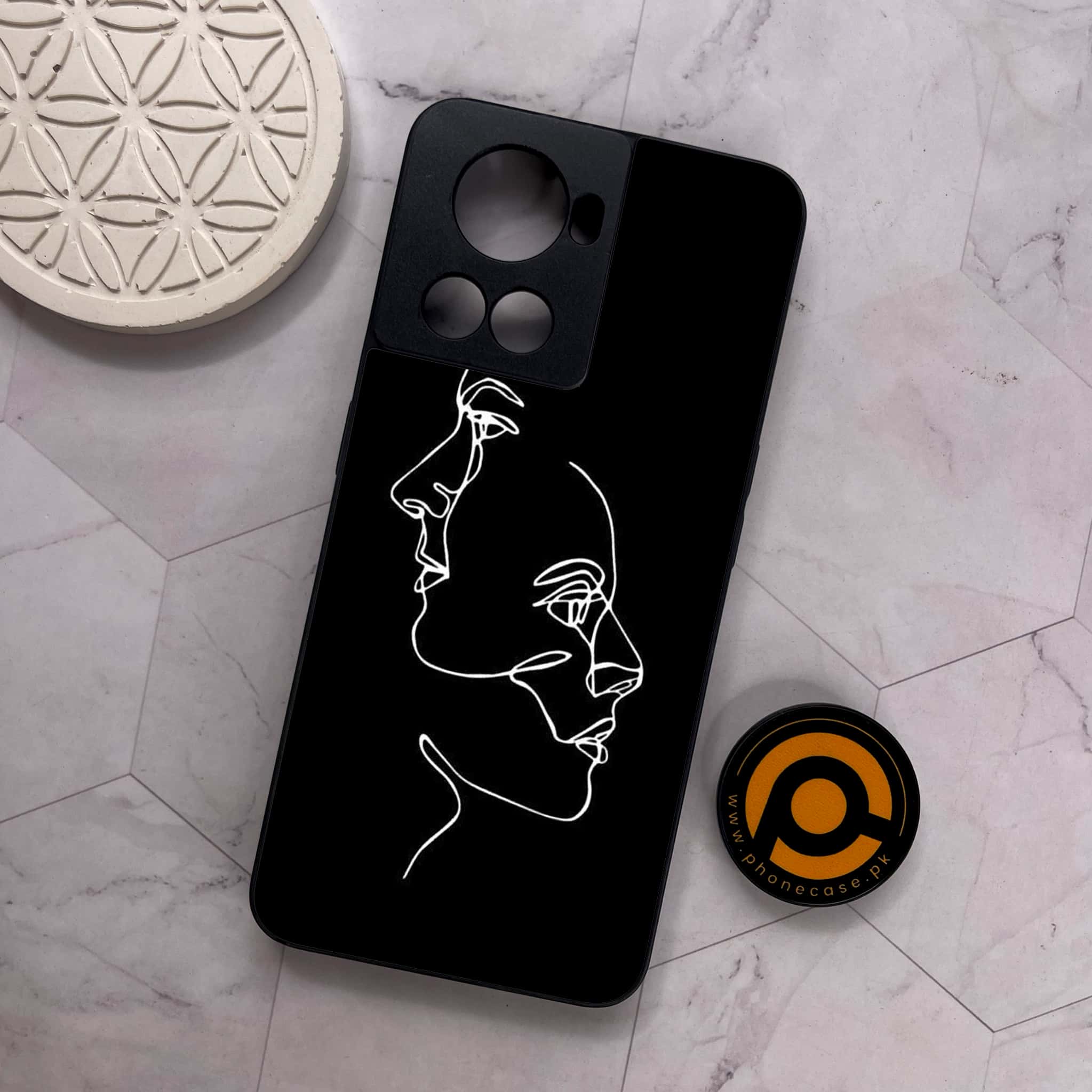 OnePlus 10R -   Girls Line Art Series -  Premium Metal Printed soft Bumper shock Proof Case
