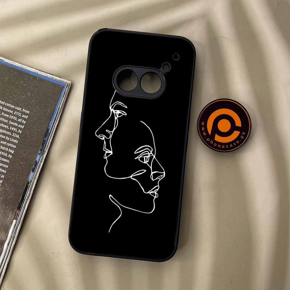 Nothing Phone (2a) - Girls Line Art Series - Premium Metal Printed soft Bumper Shock Proof Case