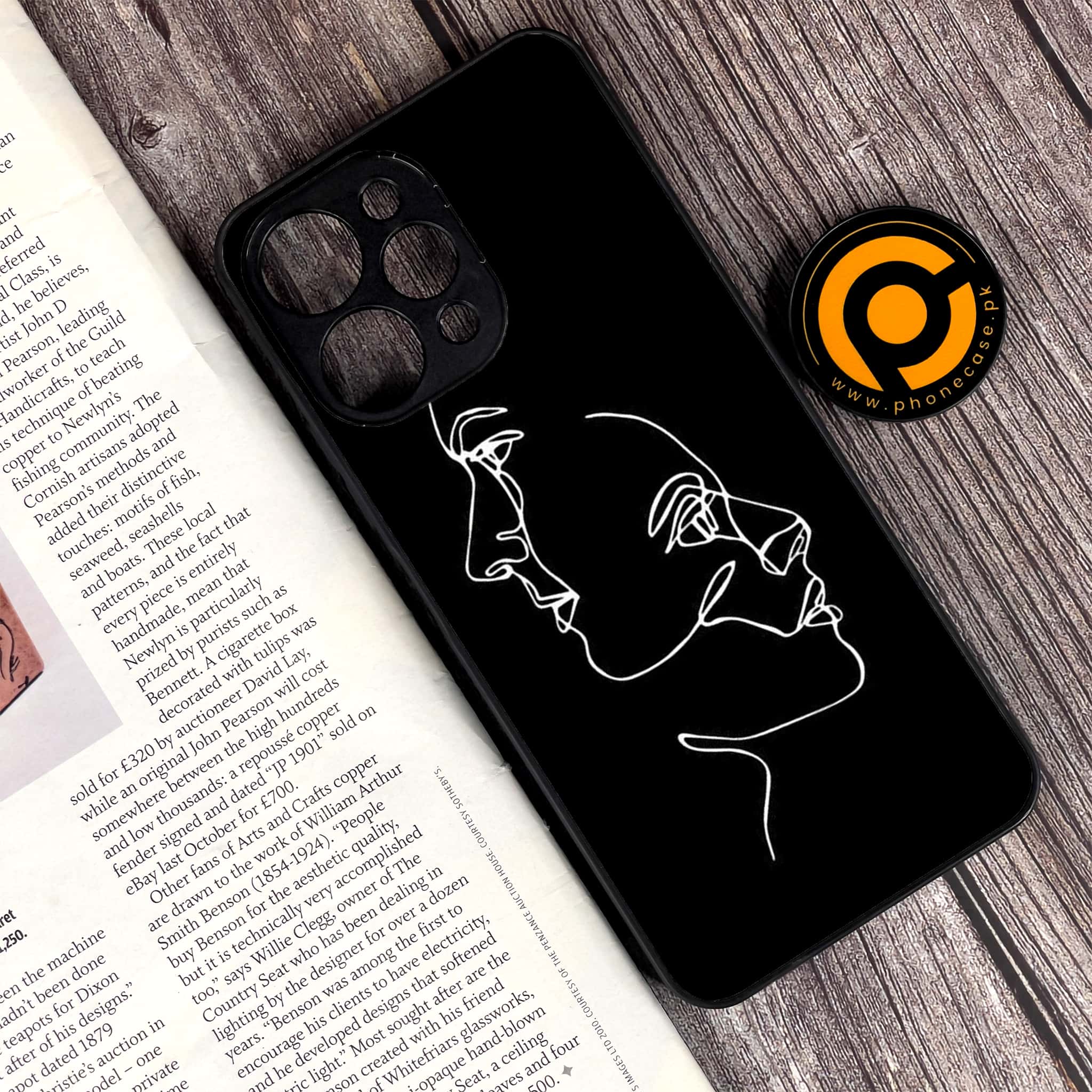 Xiaomi Redmi 12 - Girls Line Art Series - Premium Printed Glass soft Bumper shock Proof Case