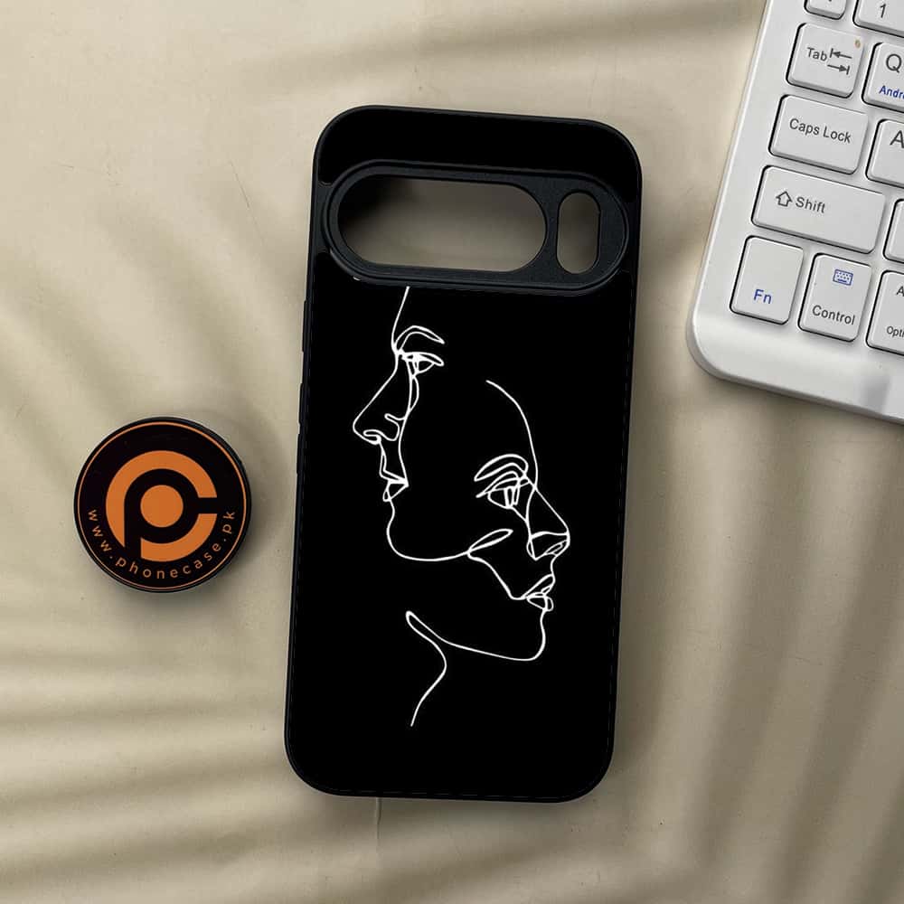 Google Pixel 10  - Girls Line Art Series - Premium Metal Printed soft Bumper Shockof Case