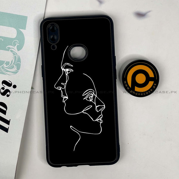 Galaxy A10s - Girls Line Art Design 5  - Premium Metal Printed soft Bumper shock Proof Case  CS-30151