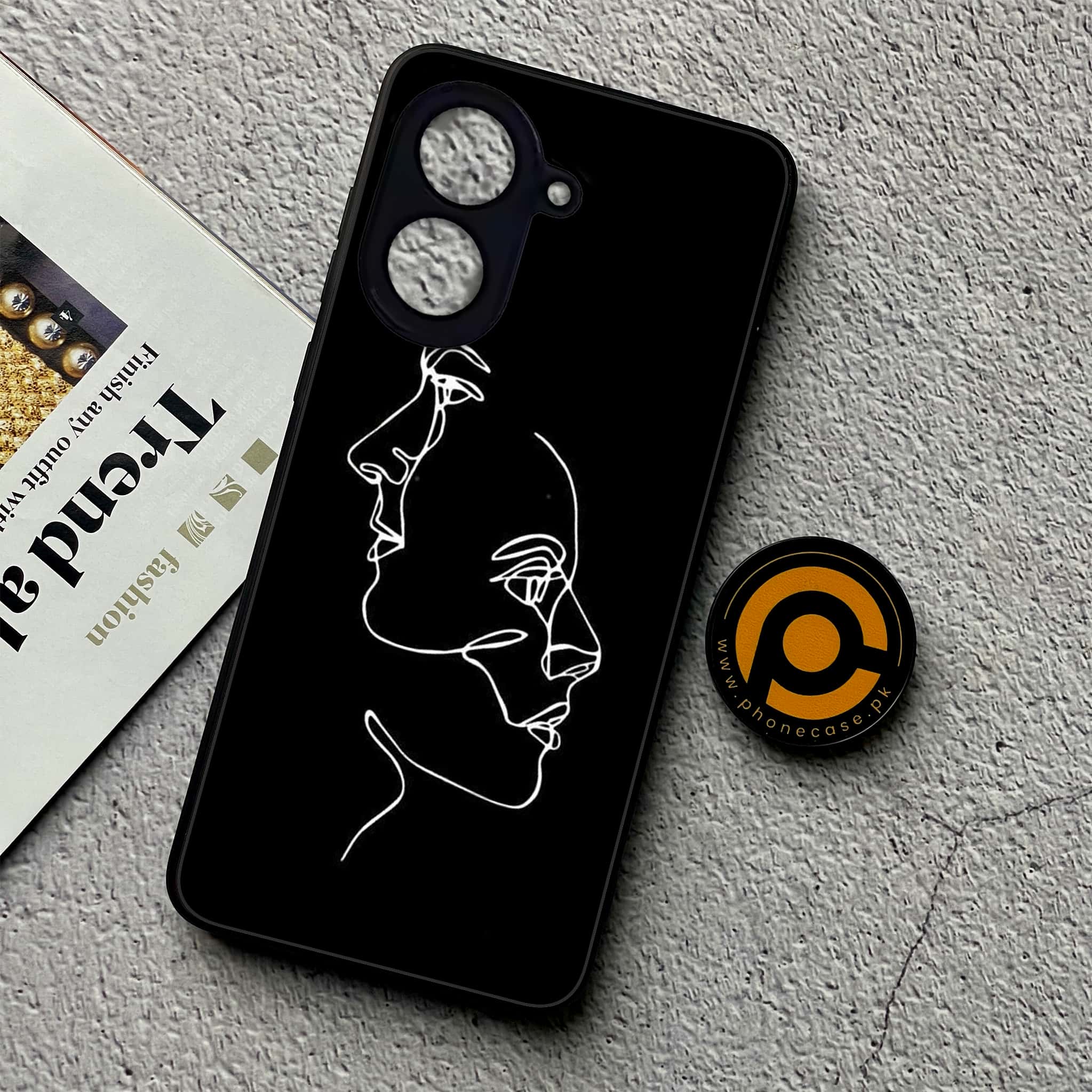 Xiaomi Redmi A5 - Girls Line Art Series - Premium Metal Printed soft Bumper shock Proof Case