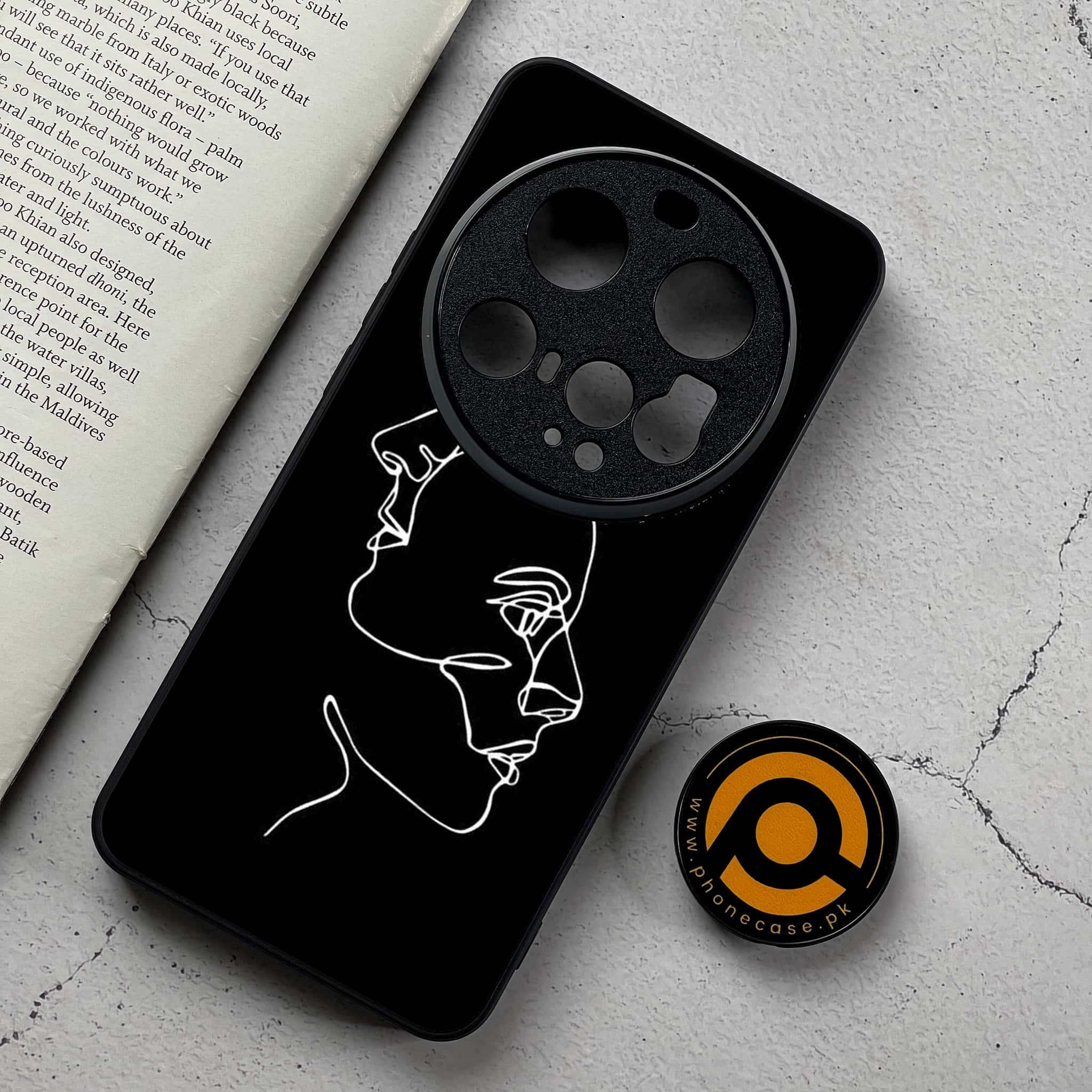 Xiaomi 15 Ultra - Girls Line Art Series - Premium Metal Printed Soft Bumper Shockproof Case