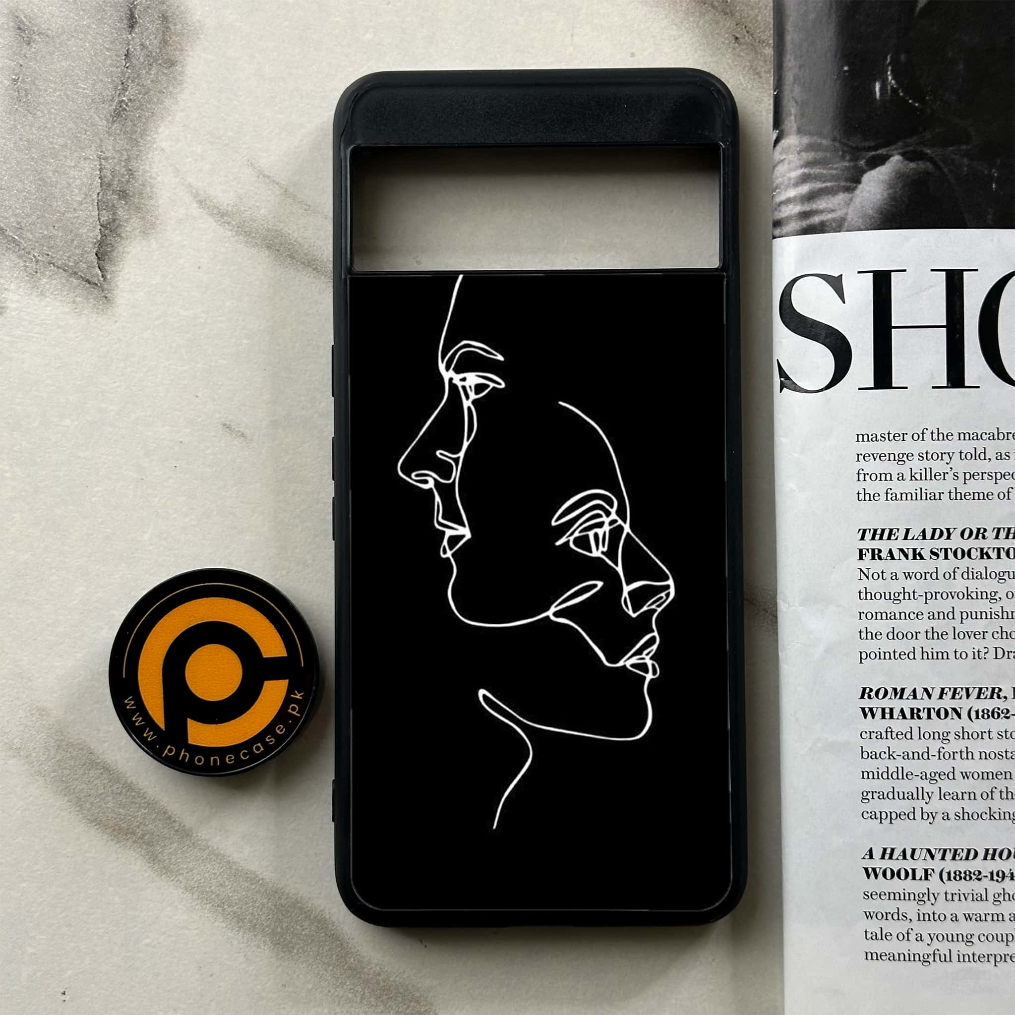 Google Pixel 8a - Girls Line Art Series - Premium Printed soft Bumper Shock Proof Case