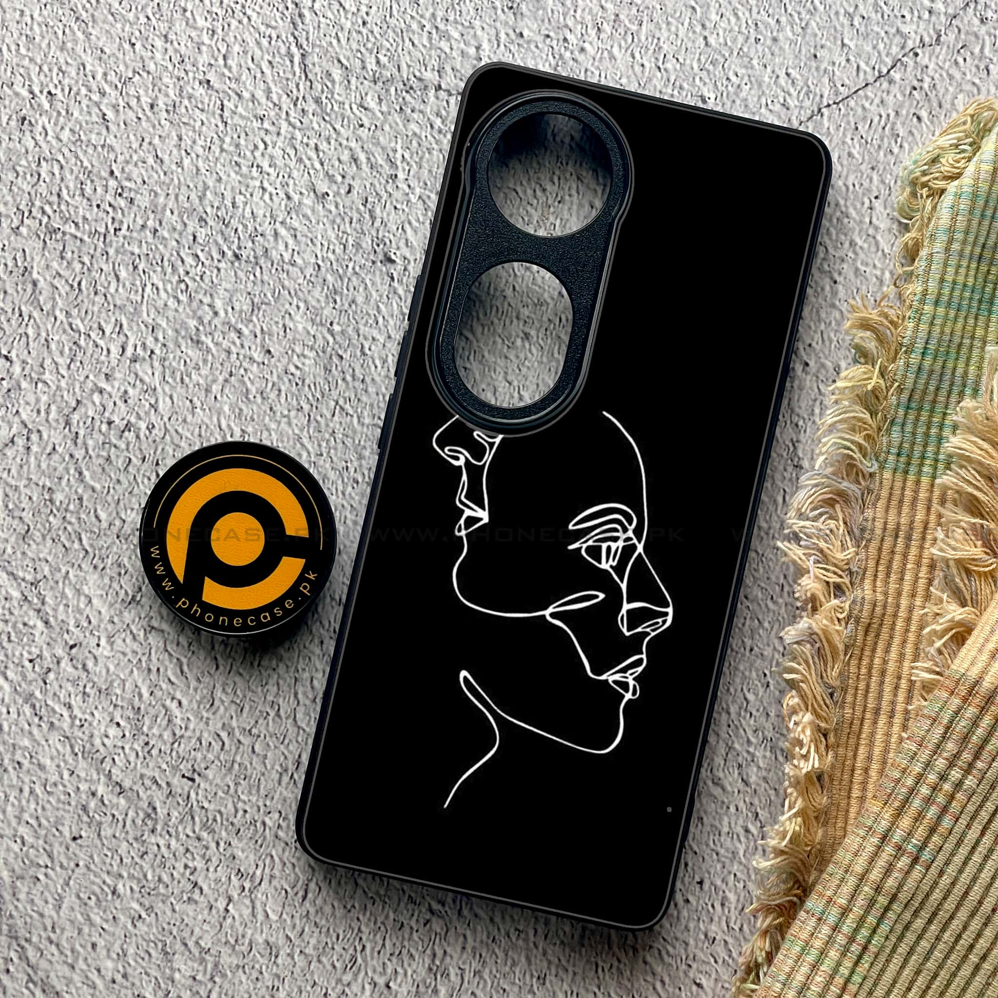 Vivo S19 Pro - Girls Line Art Series - Premium Metal Printed soft Bumper shock Proof Case