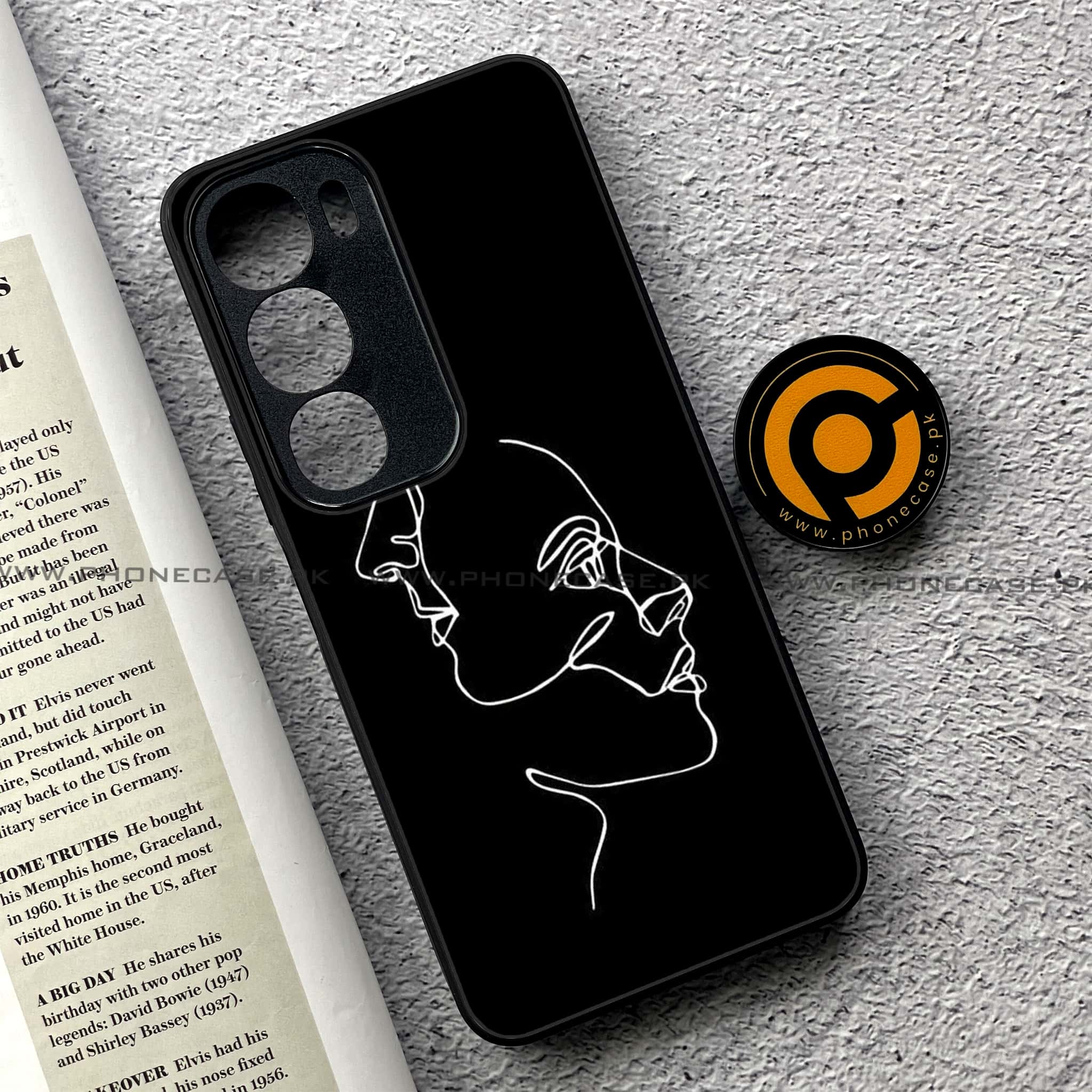 Vivo Y19s Pro - Girls Line Art Series - Premium Metal Printed soft Bumper shock Proof Case
