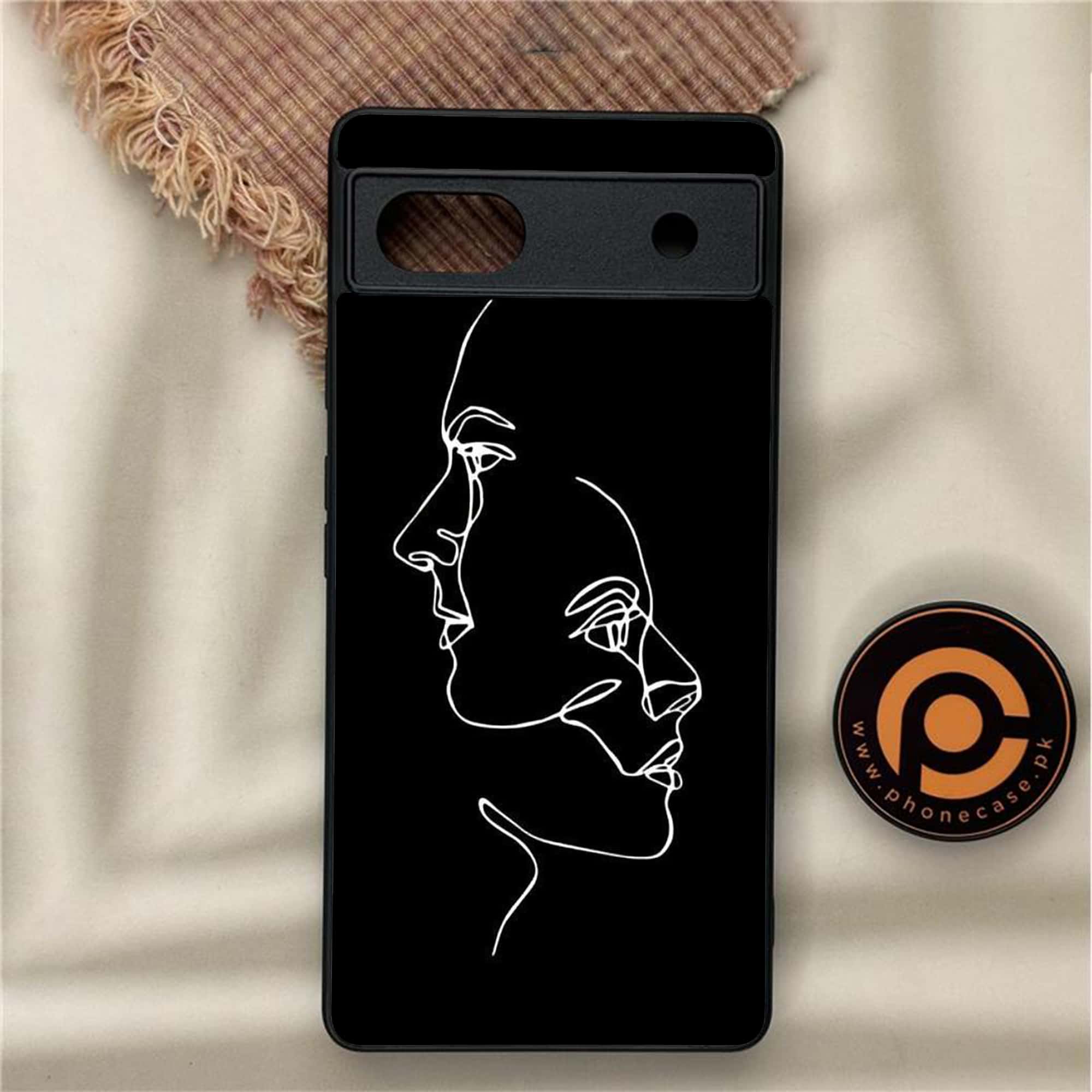 Google Pixel 6A - Girls Line Art Series - Premium Metal Printed soft Bumper Shock Proof Case