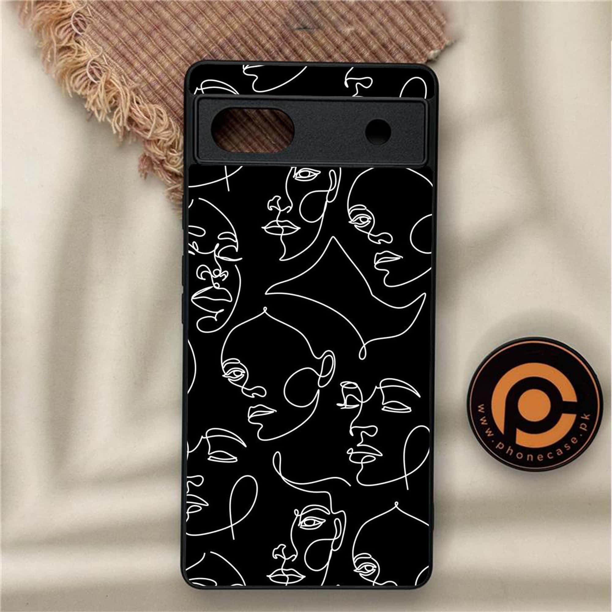 Google Pixel 6A - Girls Line Art Series - Premium Metal Printed soft Bumper Shock Proof Case