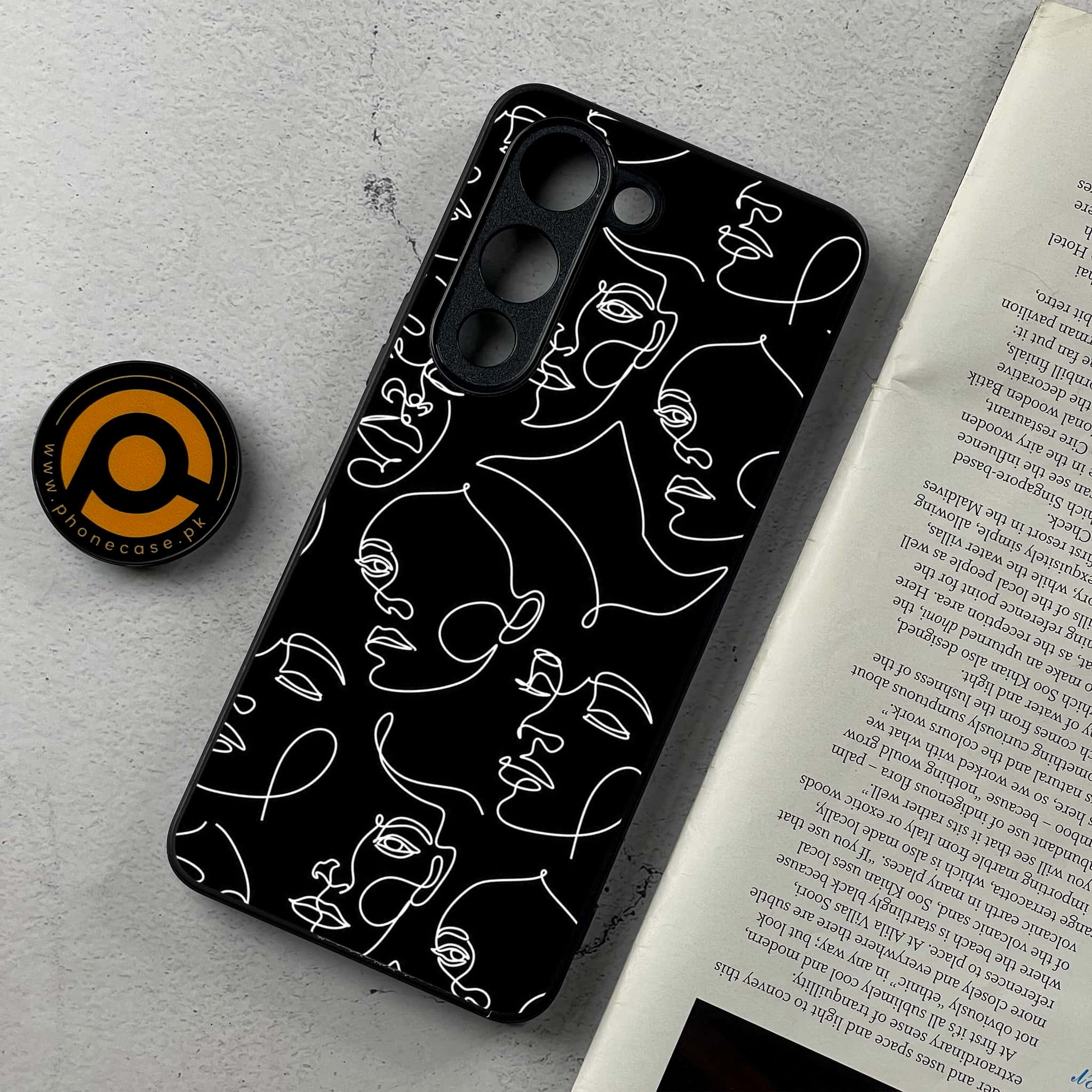 Vivo Y04 - Girls Line Art Series - Premium Metal Printed Soft Bumper Shockproof Case