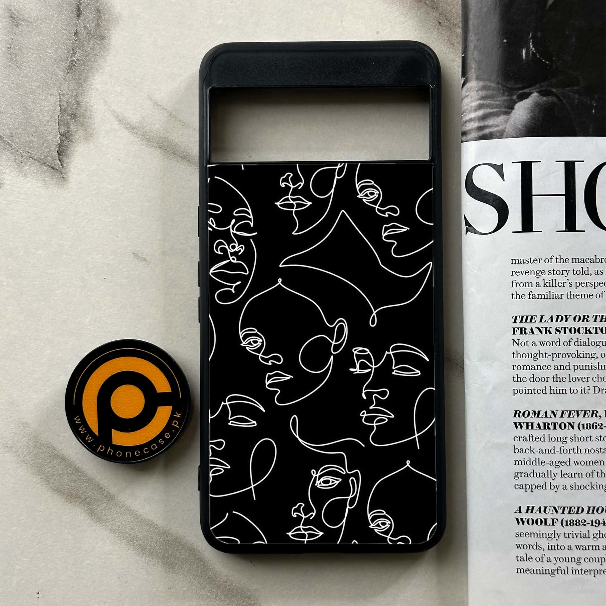 Google Pixel 8a - Girls Line Art Series - Premium Printed soft Bumper Shock Proof Case