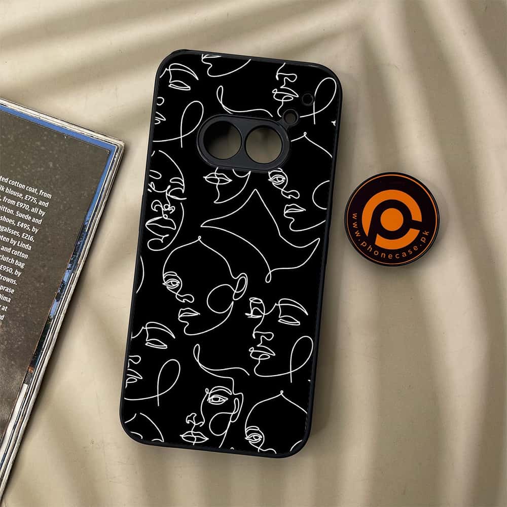 Nothing Phone (2a) - Girls Line Art Series - Premium Metal Printed soft Bumper Shock Proof Case