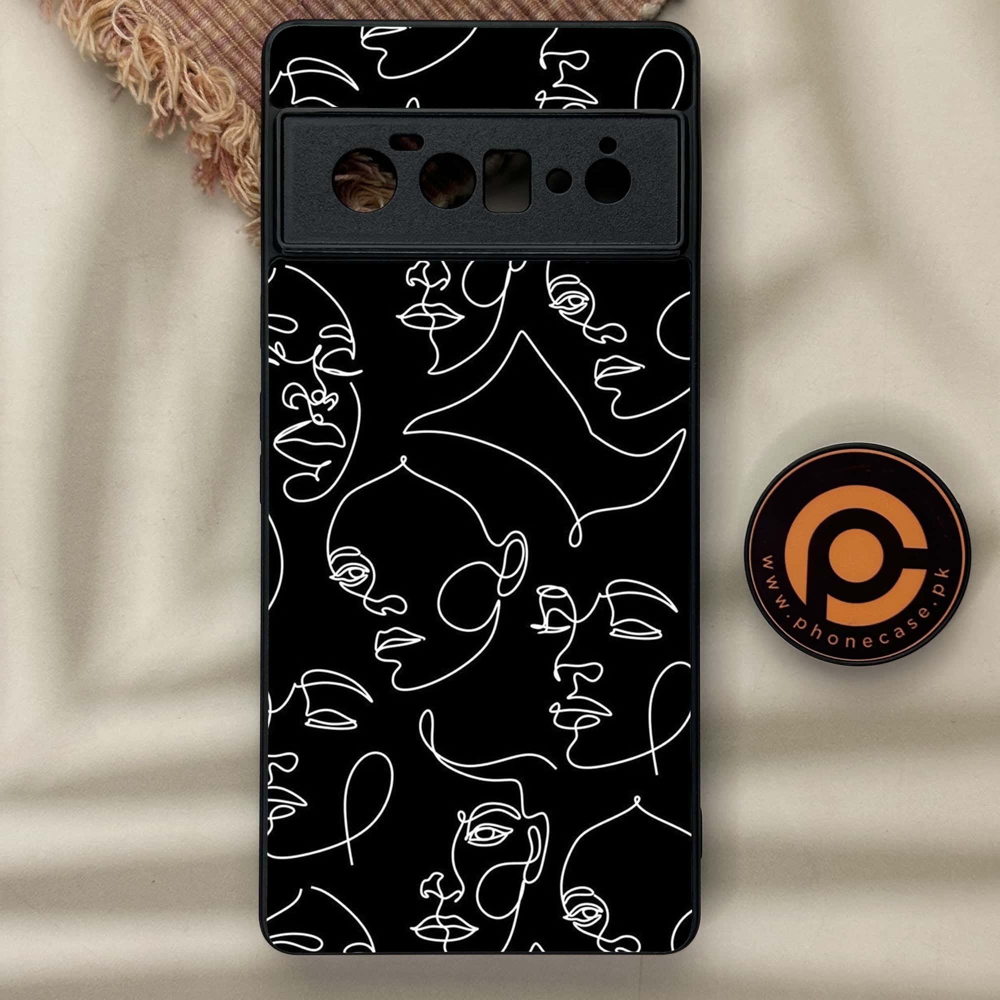 Google Pixel 6 Pro - Girls Line Art Series - Premium Metal Printed soft Bumper Shock Proof Case