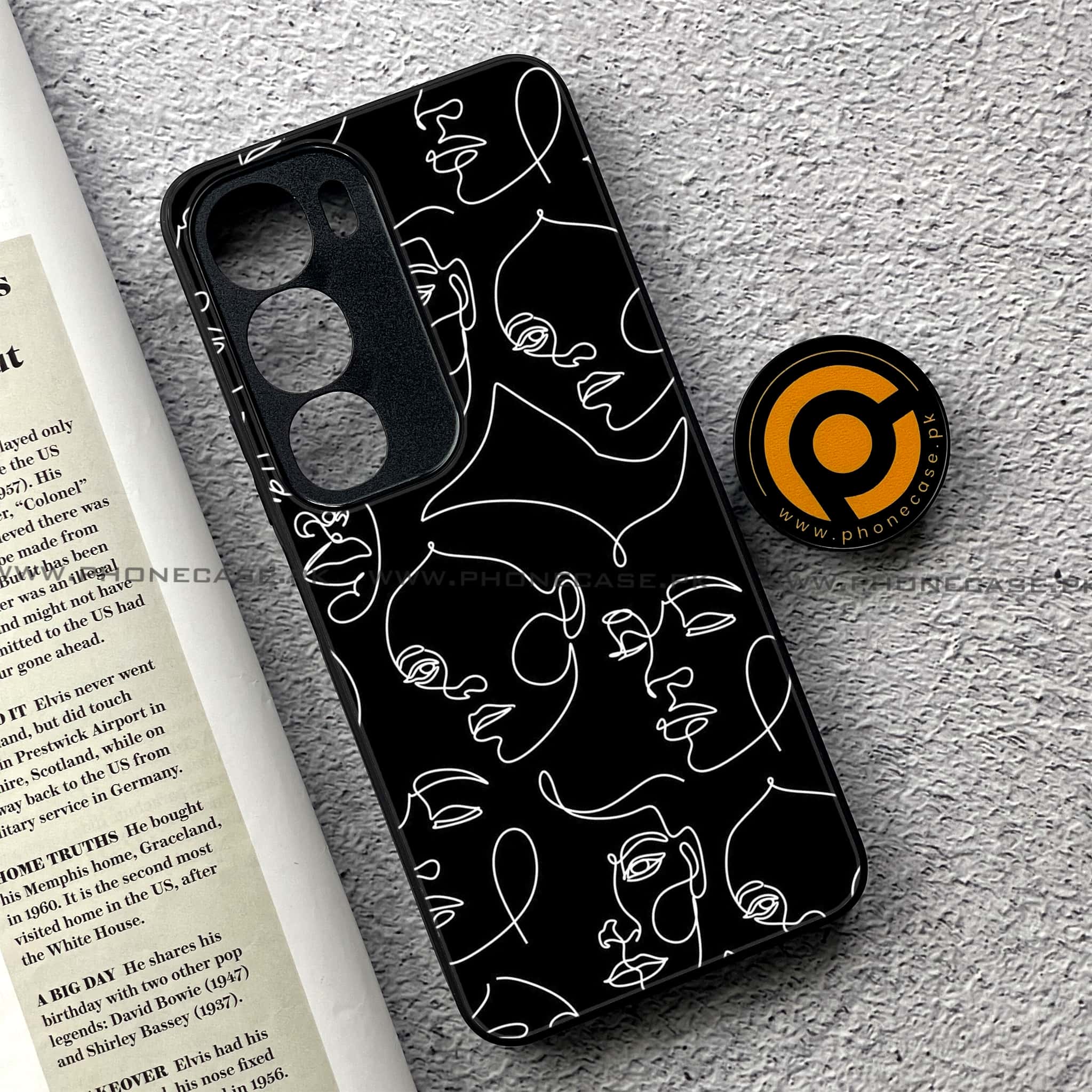Vivo Y19s Pro - Girls Line Art Series - Premium Metal Printed soft Bumper shock Proof Case