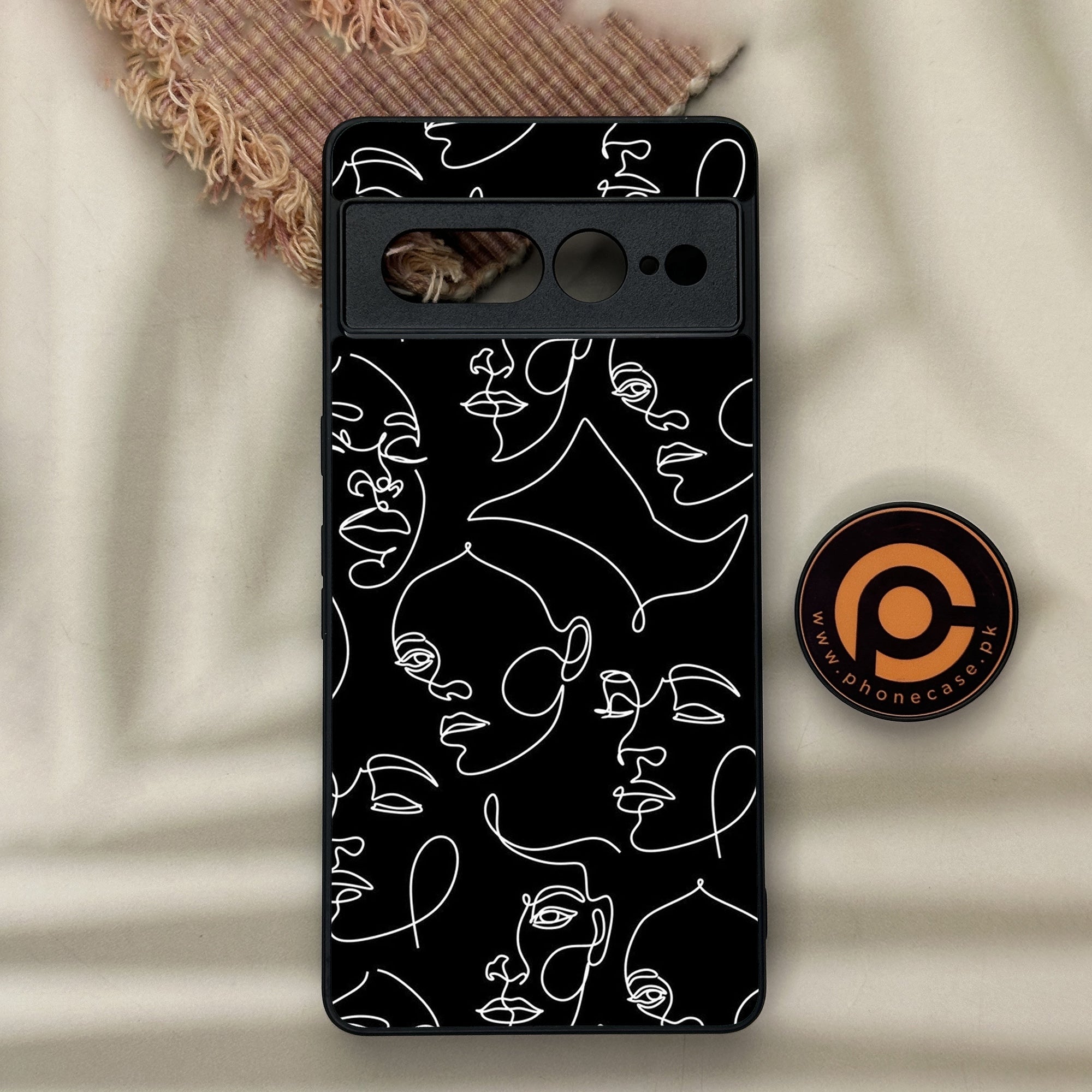 Google Pixel 7 Pro - Girls Line Art Series - Premium Metal Printed soft Bumper Shock Proof Case