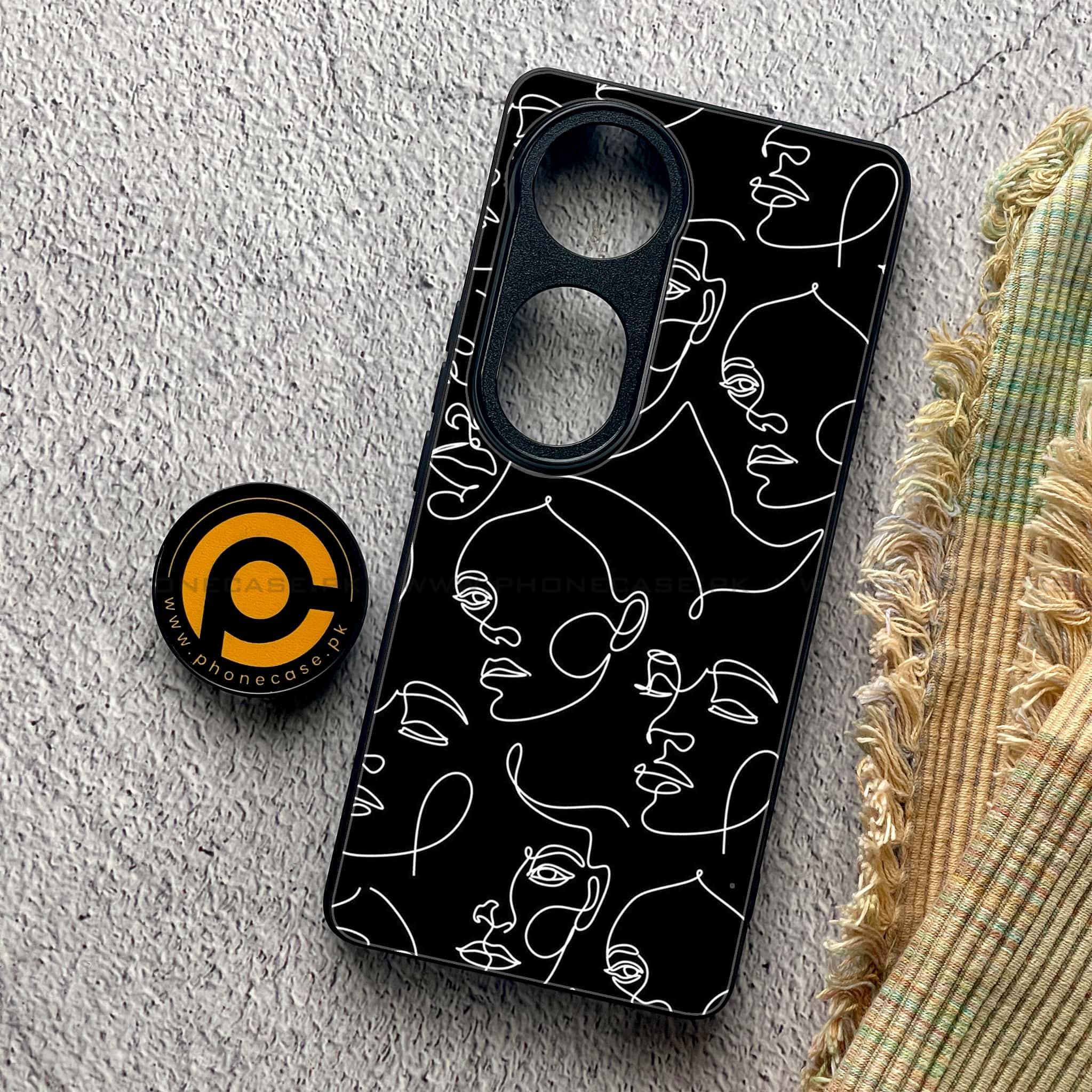 Vivo S19 Pro - Girls Line Art Series - Premium Metal Printed soft Bumper shock Proof Case