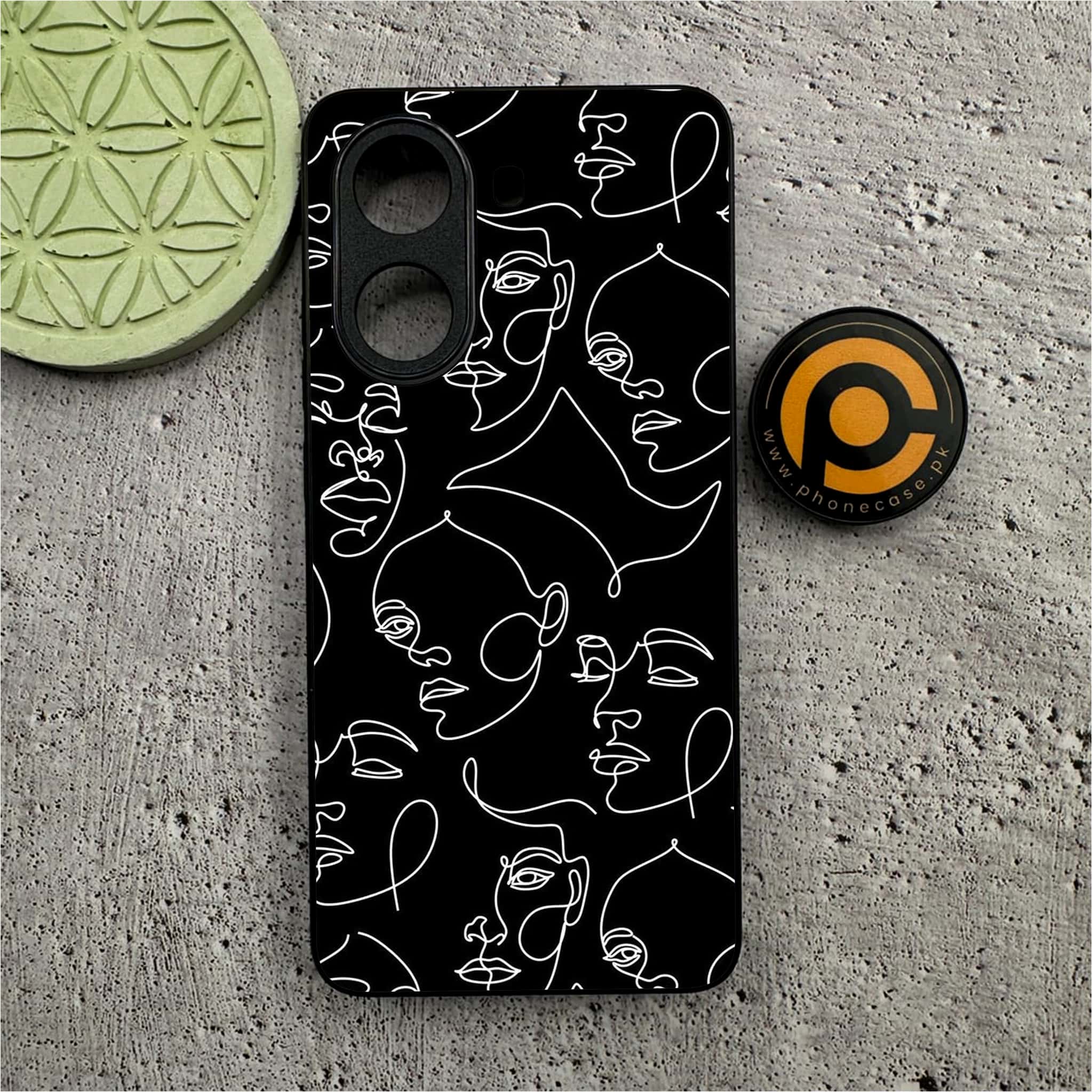 Xiaomi Redmi Turbo 4 - Girls Line Art Series - Premium Metal Printed soft Bumper shock Proof Case