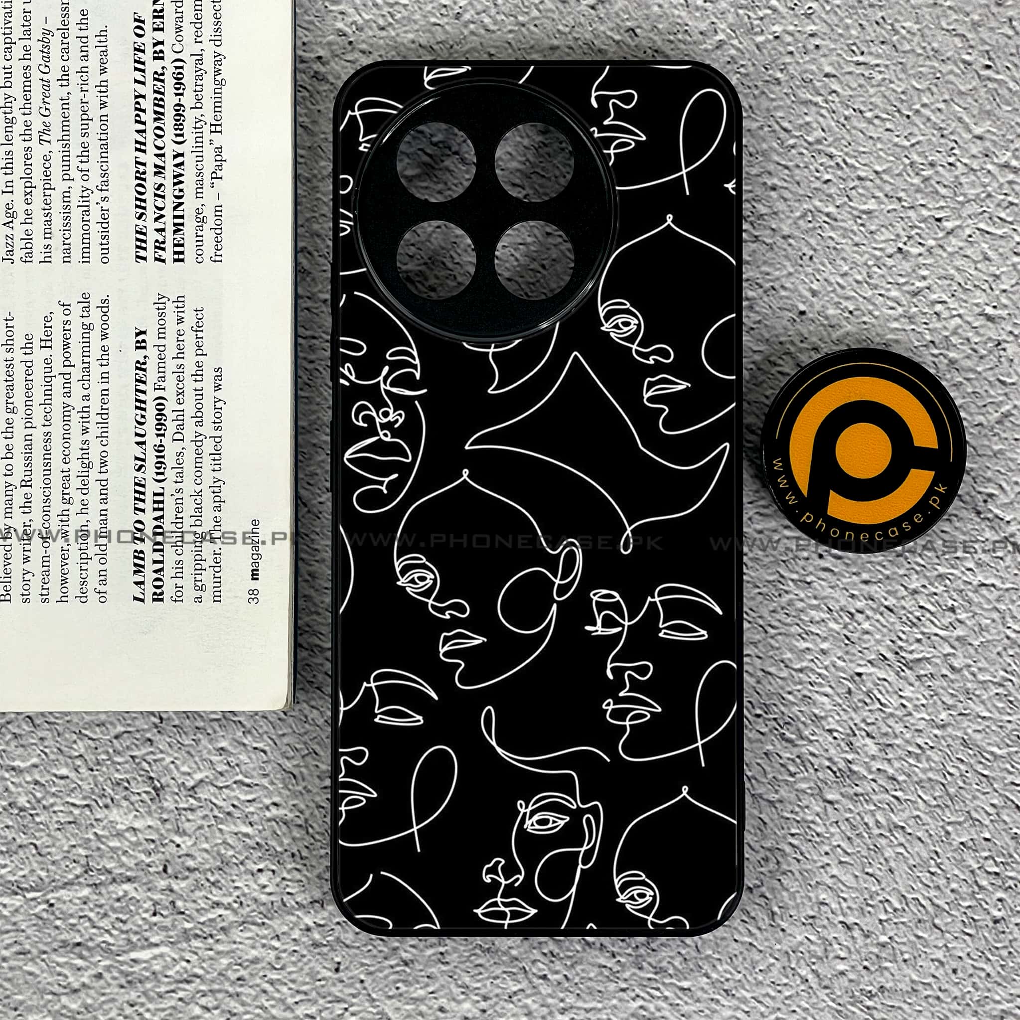 OnePlus Ace 5 - Girls Line Art Series - Premium Metal Printed soft Bumper shock Proof Case