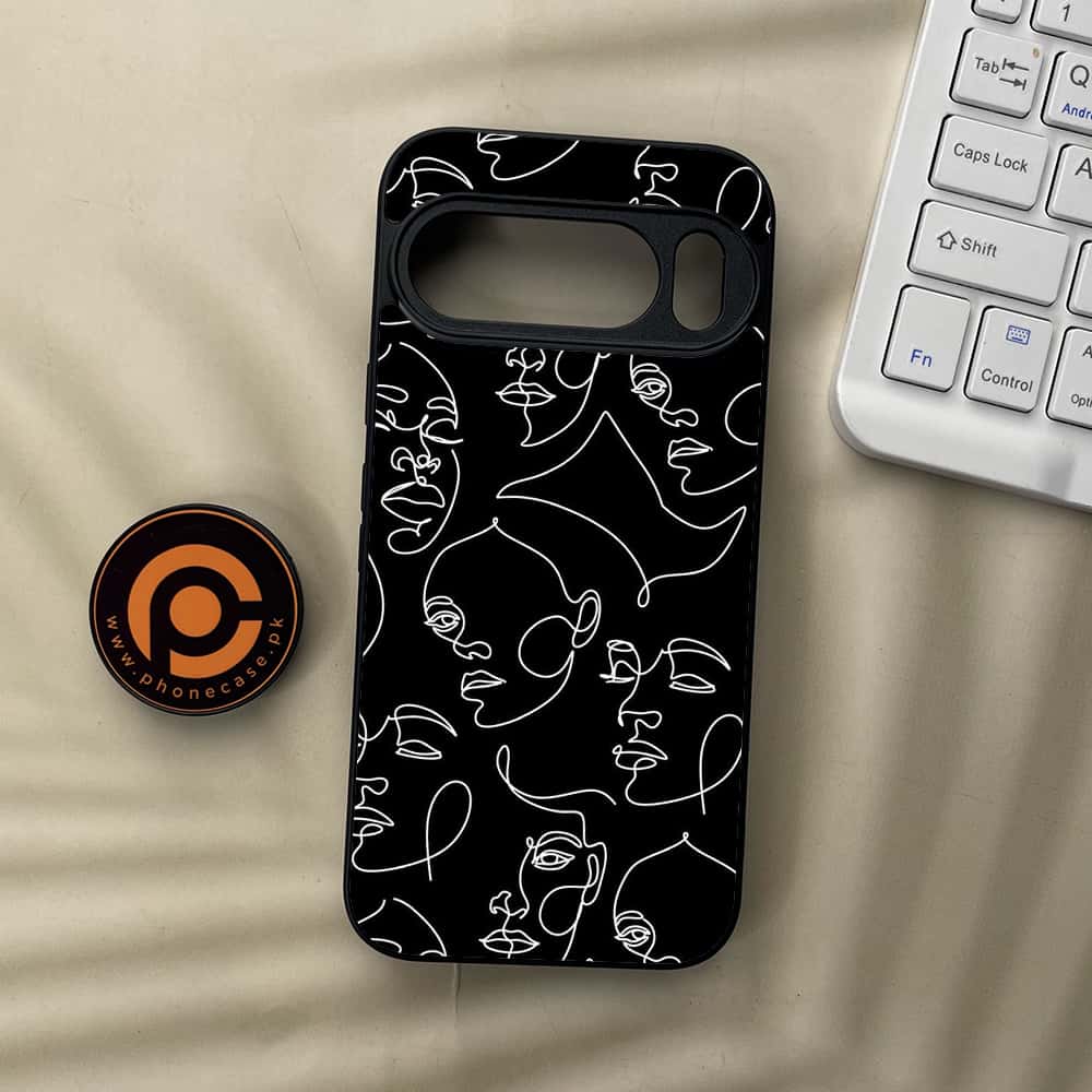 Google Pixel 10  - Girls Line Art Series - Premium Metal Printed soft Bumper Shockof Case