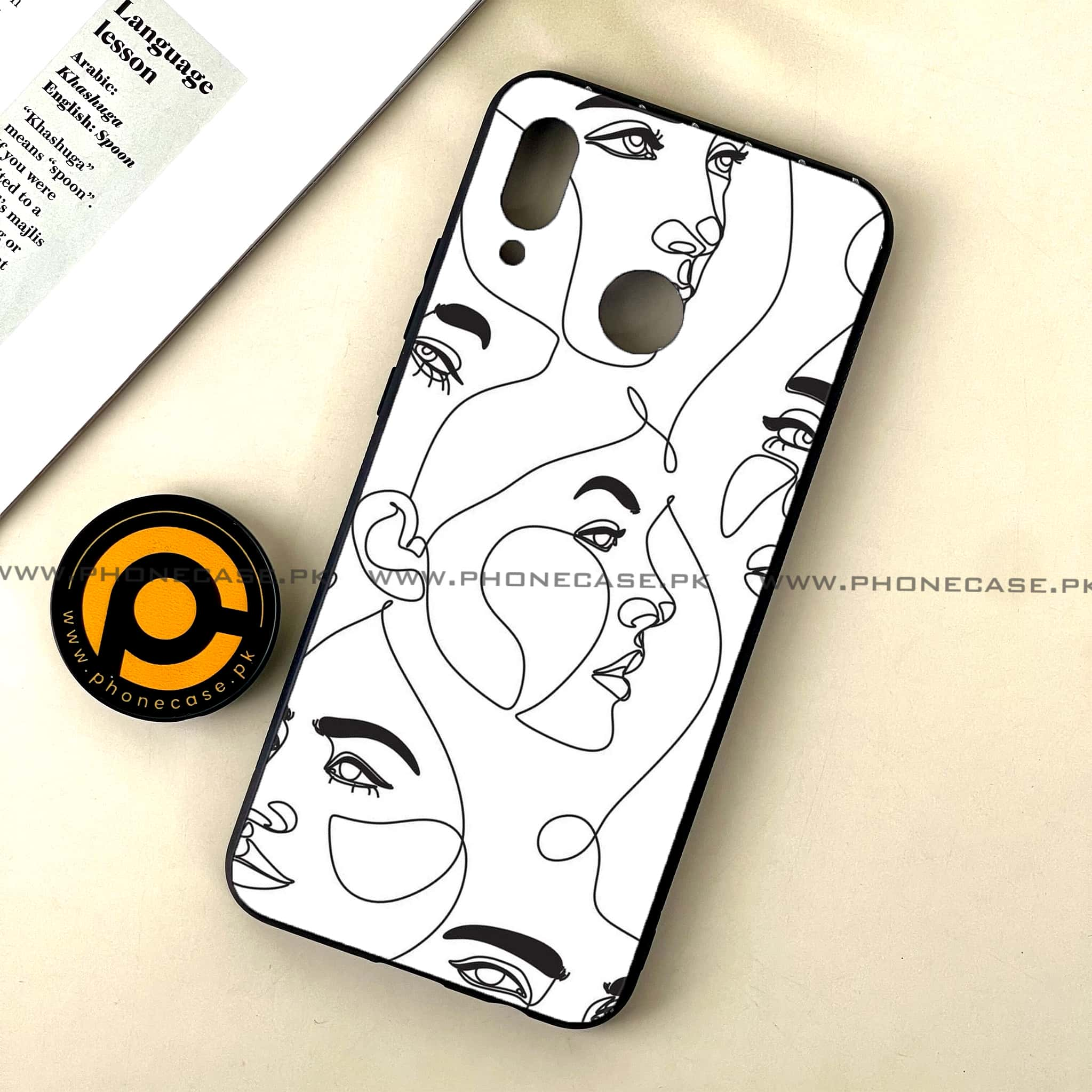 Huawei Nova 3 - Girls Line Art Series - Premium Printed Glass soft Bumper shock Proof Case