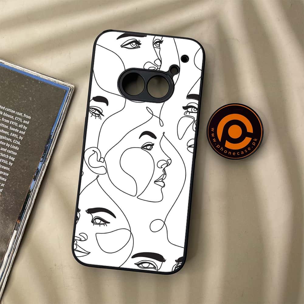 Nothing Phone (2a) - Girls Line Art Series - Premium Metal Printed soft Bumper Shock Proof Case