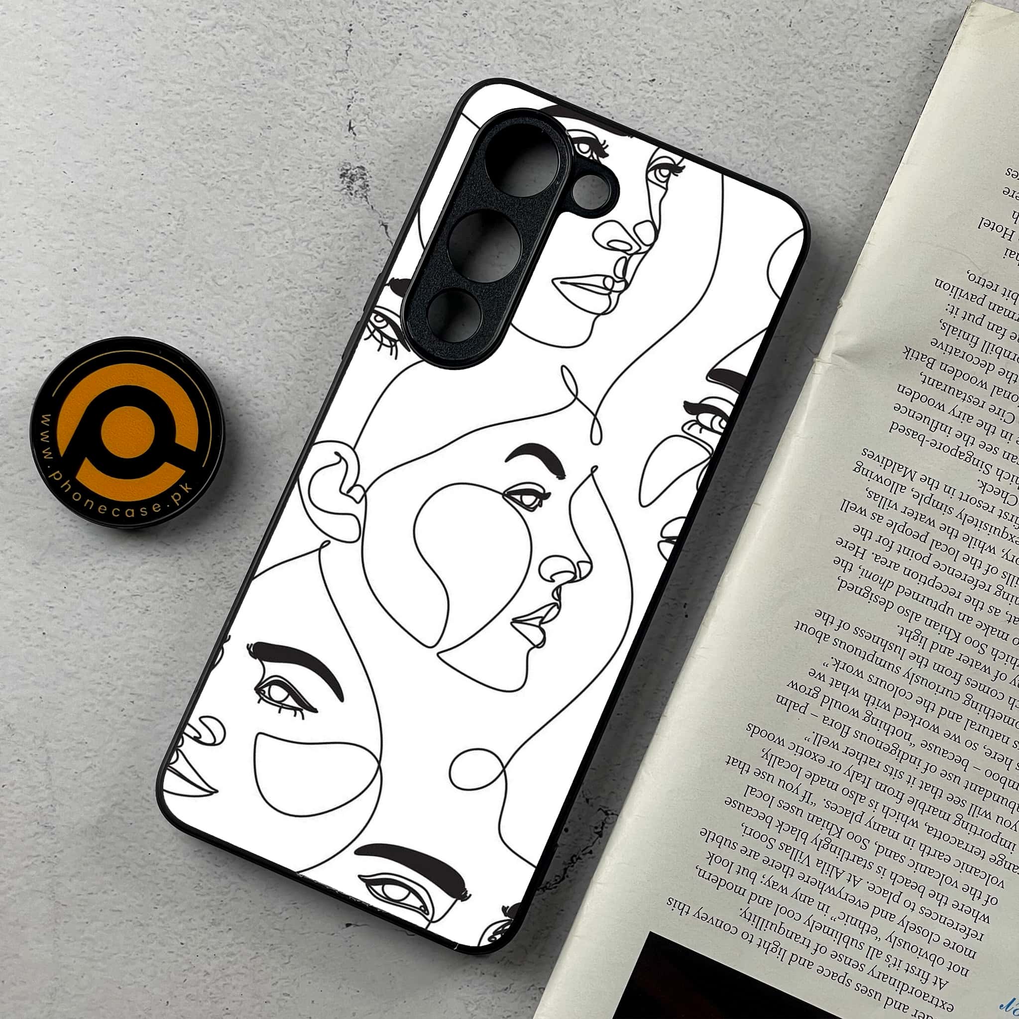 Vivo Y04 - Girls Line Art Series - Premium Metal Printed Soft Bumper Shockproof Case