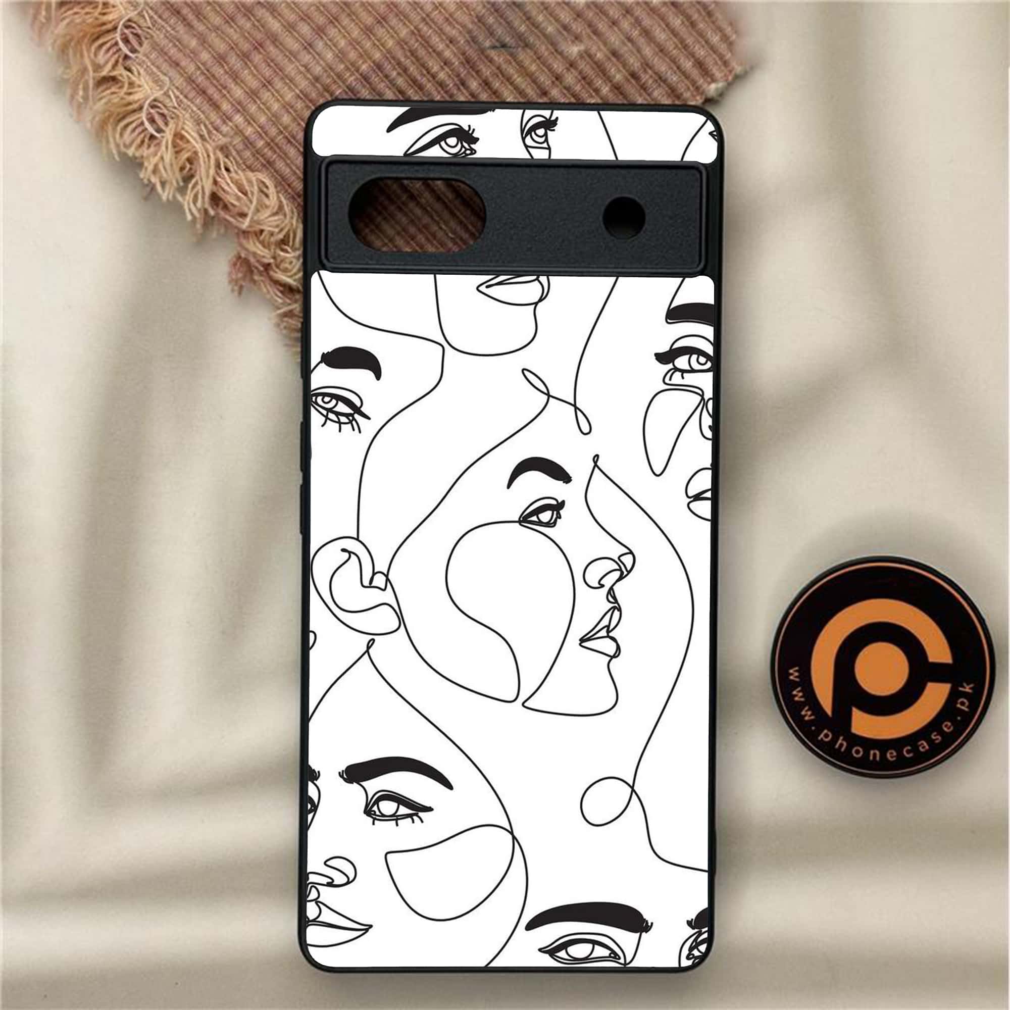 Google Pixel 6A - Girls Line Art Series - Premium Metal Printed soft Bumper Shock Proof Case