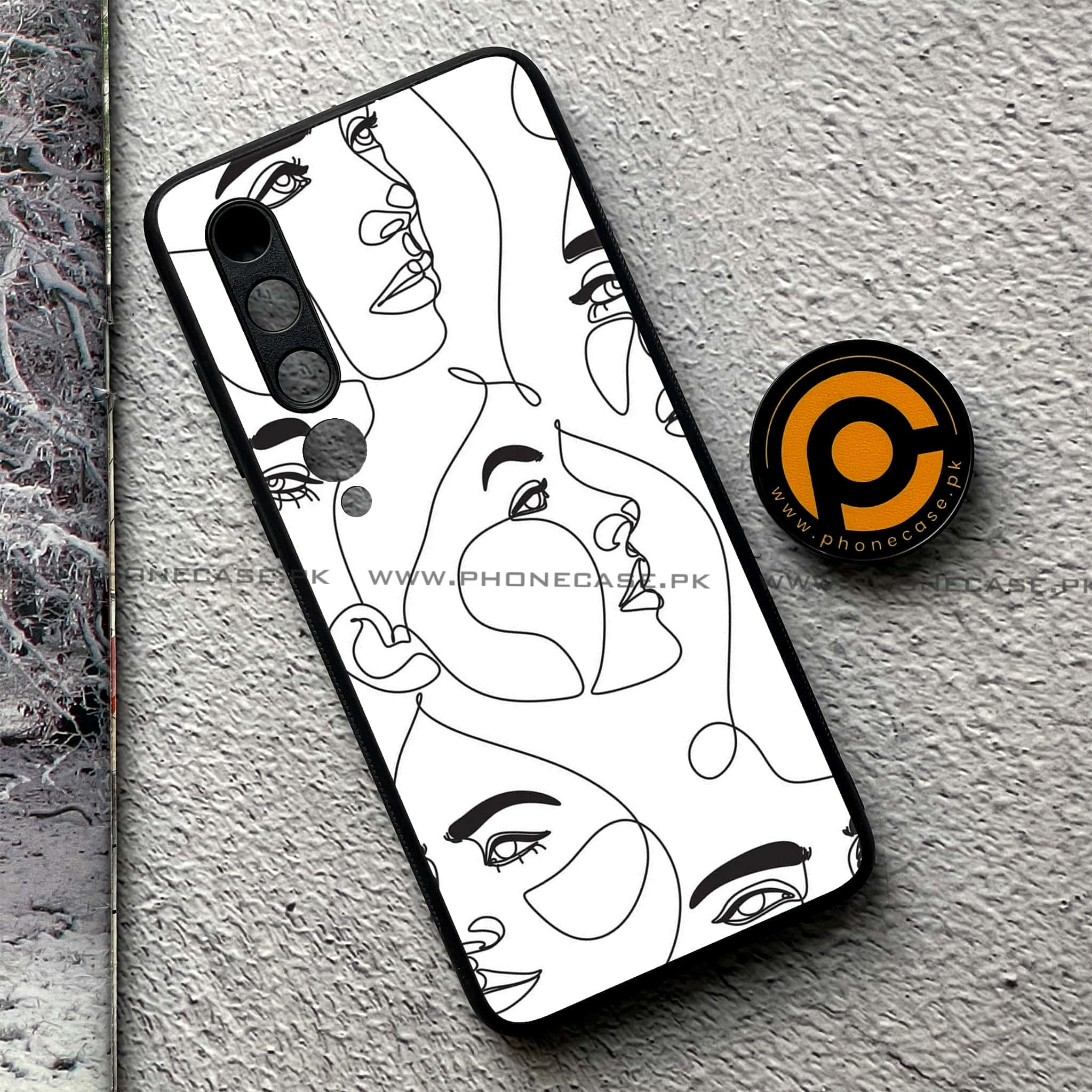 Xiaomi Mi 10 - Girls Line Art Series - Premium Printed Glass soft Bumper shock Proof Case