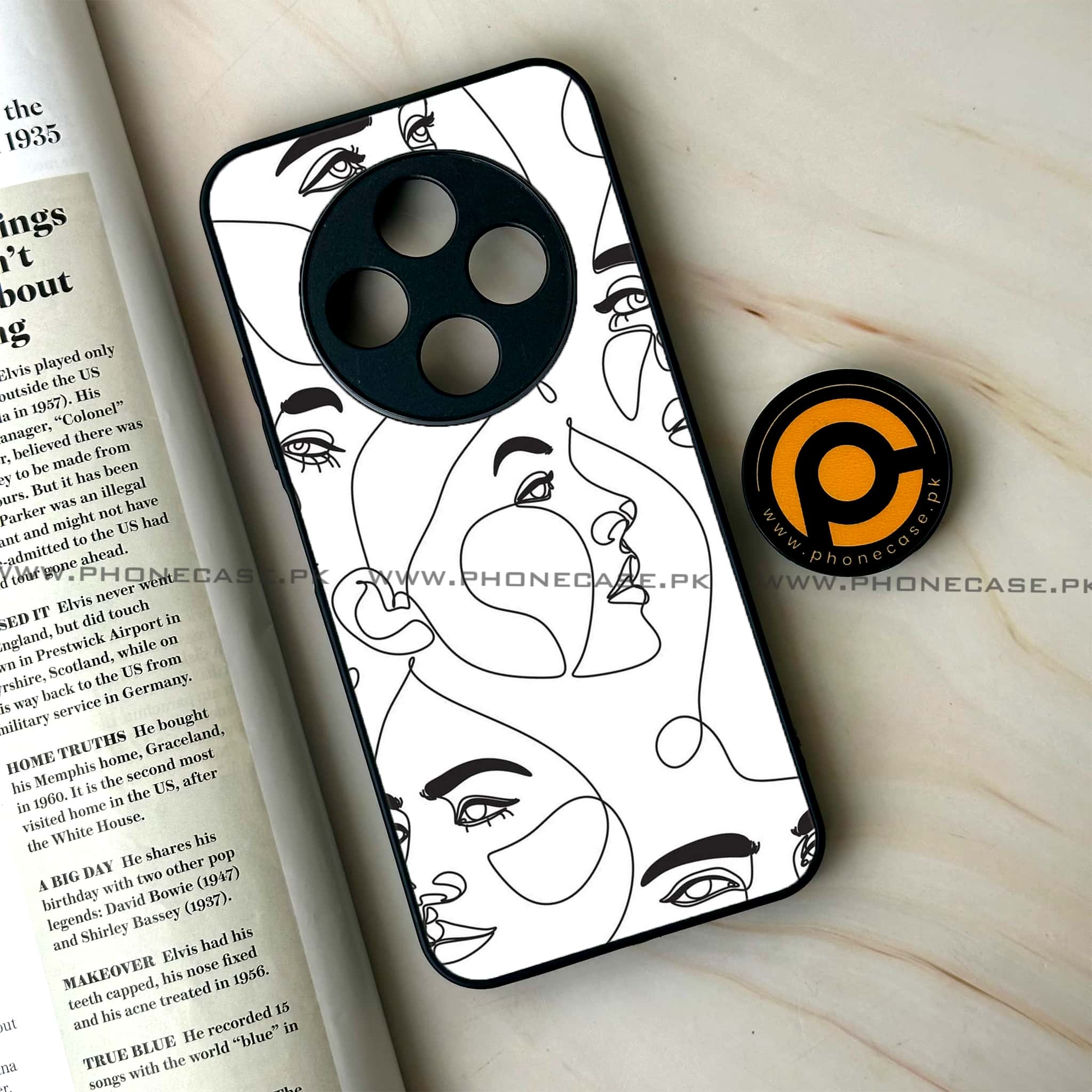Oppo F27 Pro - Girls Line Art Series - Premium Metal Printed soft Bumper Shock Proof Case