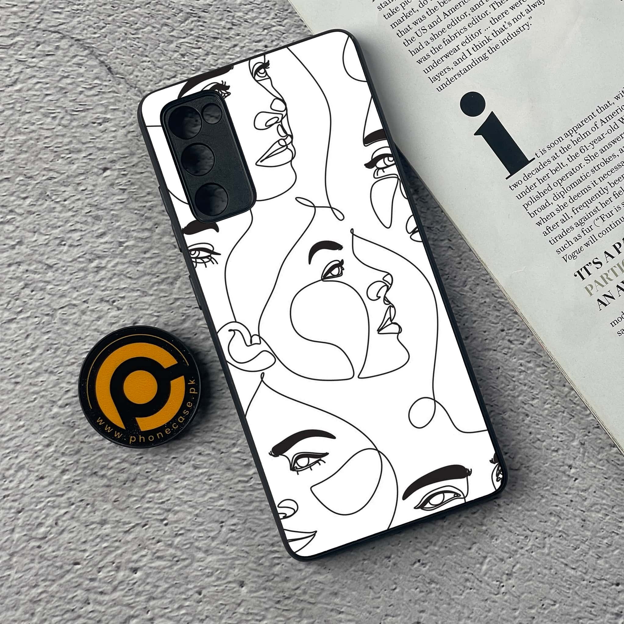 Samsung Galaxy S20 FE Girl Line Art Series Premium Printed Glass soft Bumper shock Proof Case