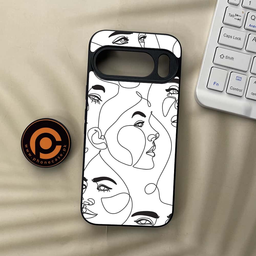 Google Pixel 10 Pro  - Girls Line Art Series - Premium Metal Printed soft Bumper Shock Proof Case