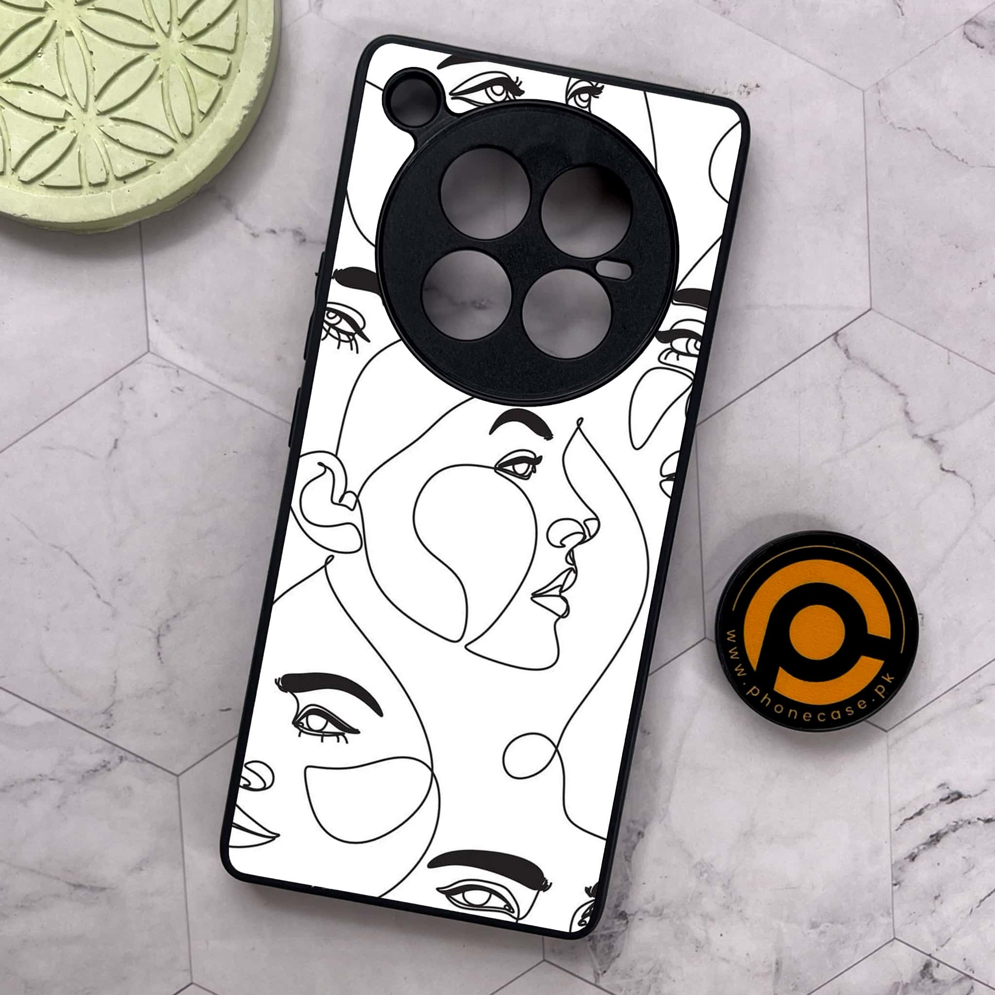 Infinix Zero 40 5G - Girls Line Art Series - Premium Metal Printed soft Bumper shock Proof Case